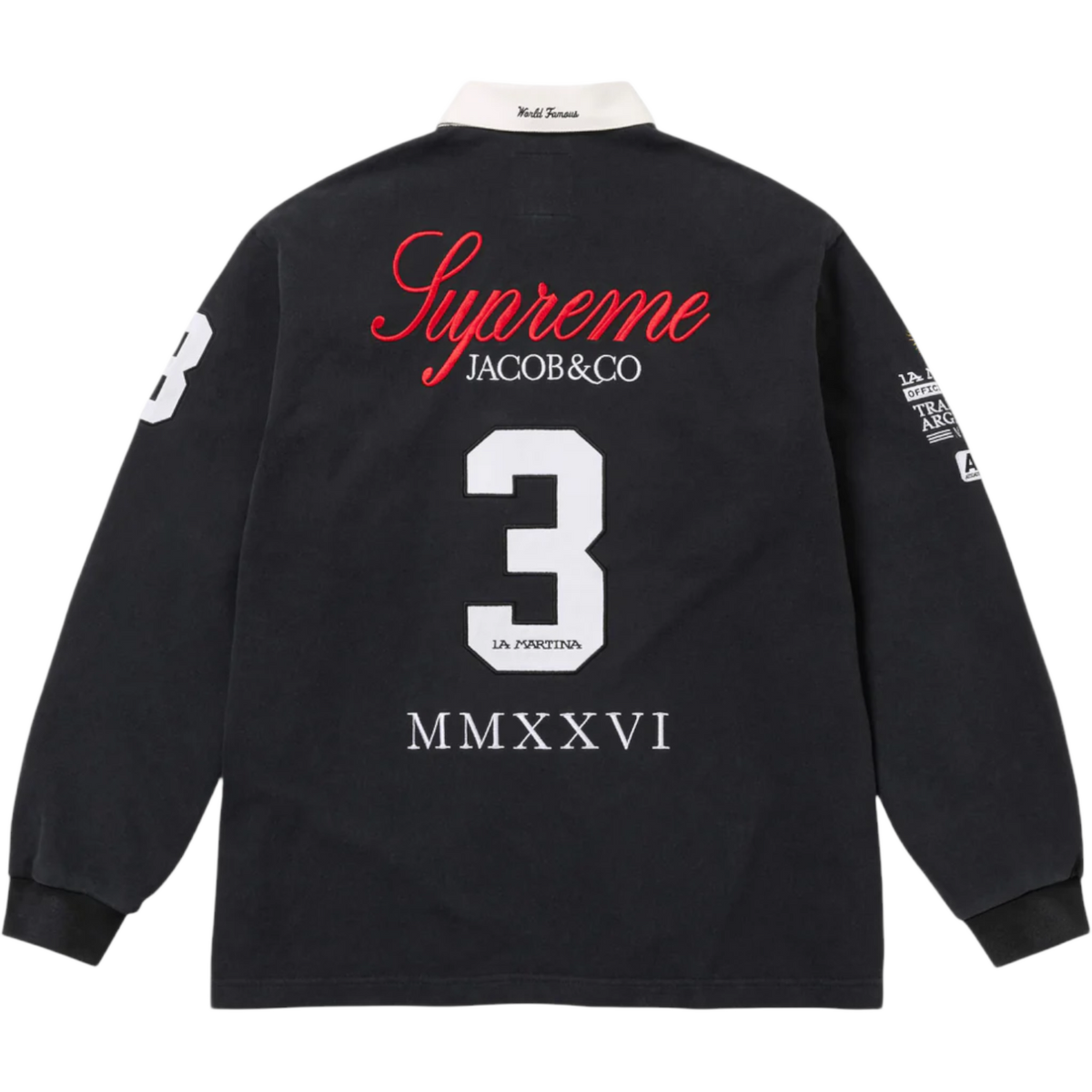 Supreme La Martina Rugby Shirt Black