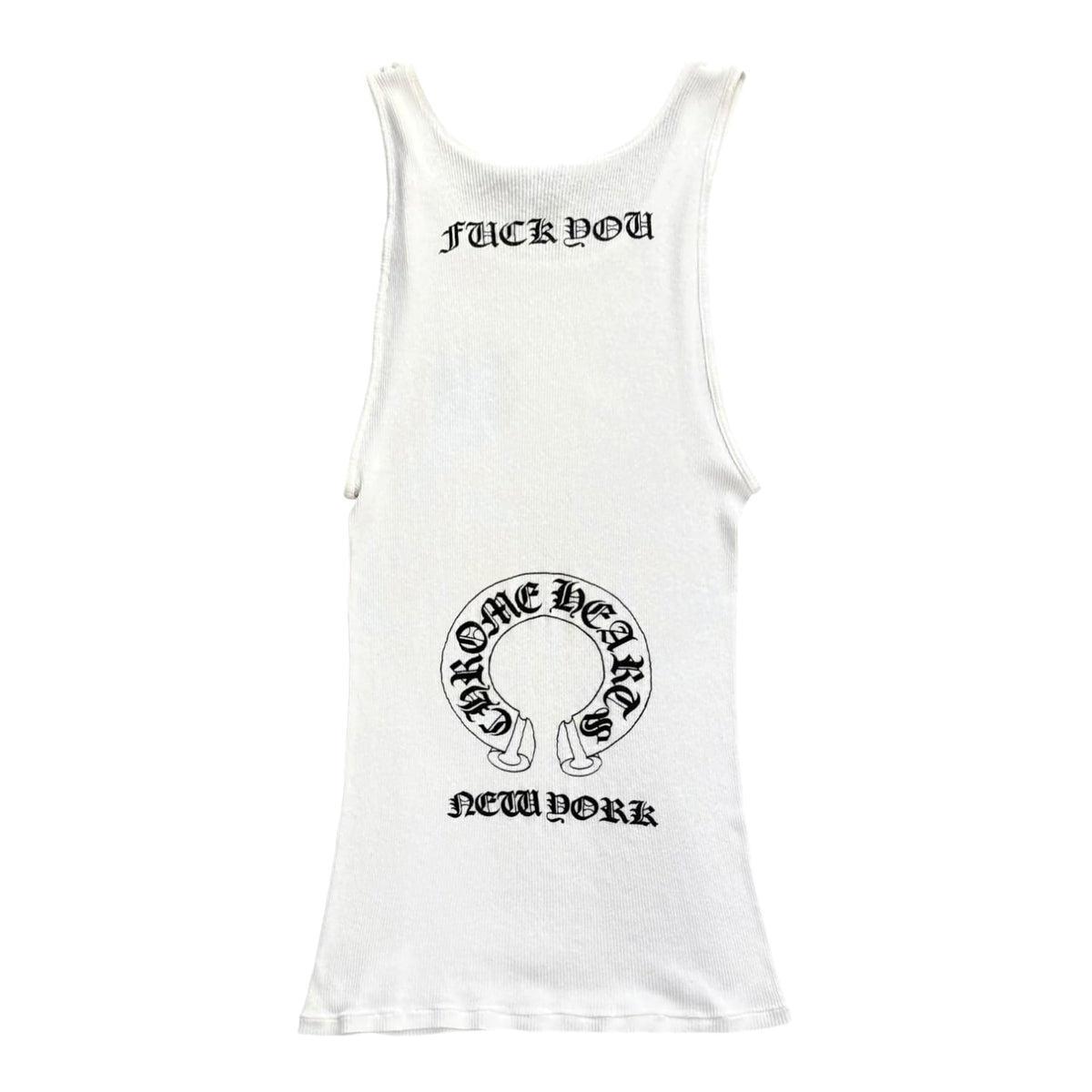 Chrome Hearts Vintage New York Exclusive Fuck You Tank Top White