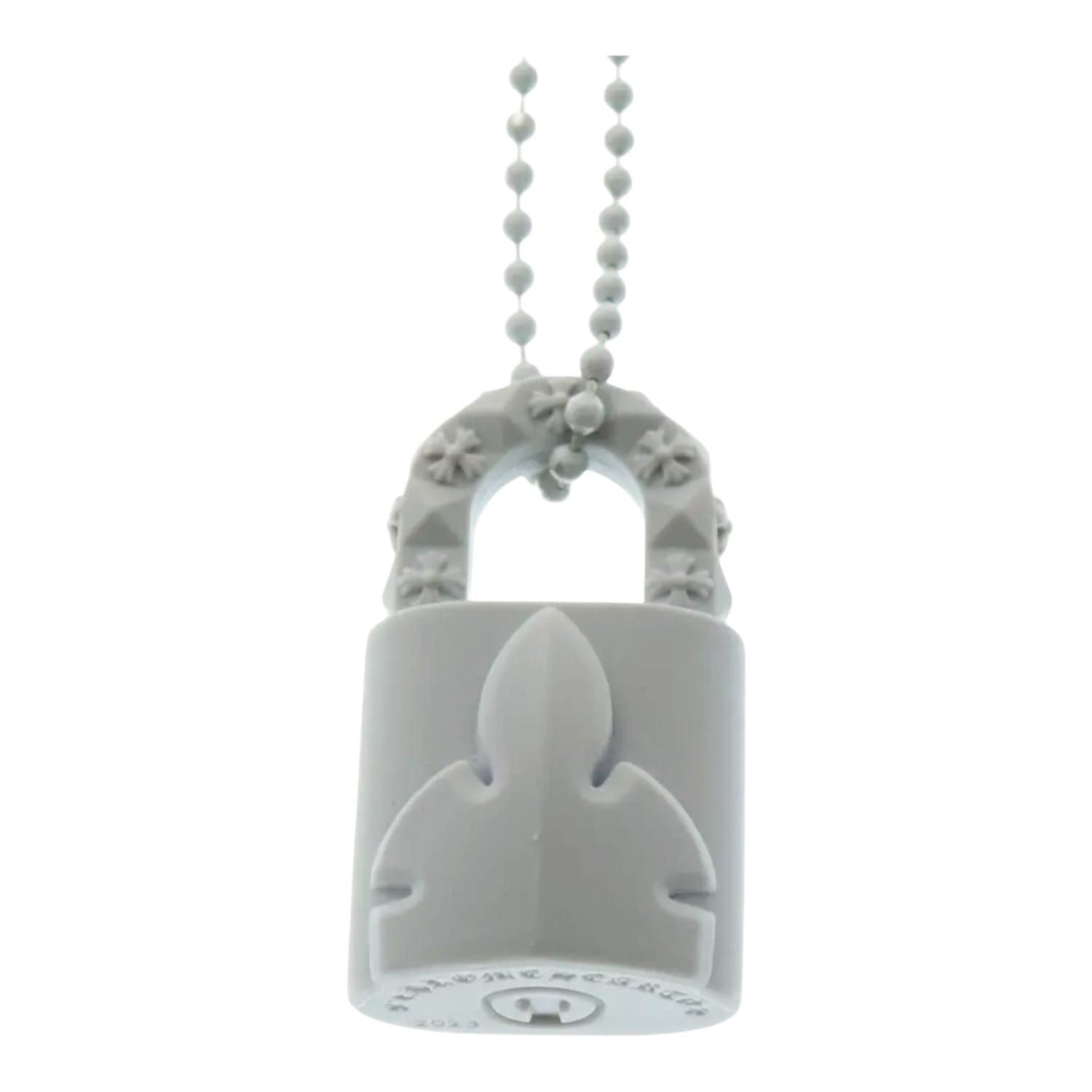 Chrome Hearts Silichrome White Lock Necklace