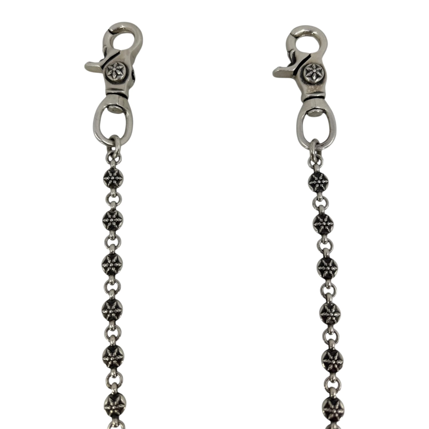 Chrome Hearts Silver XXL Crossball Wallet Chain
