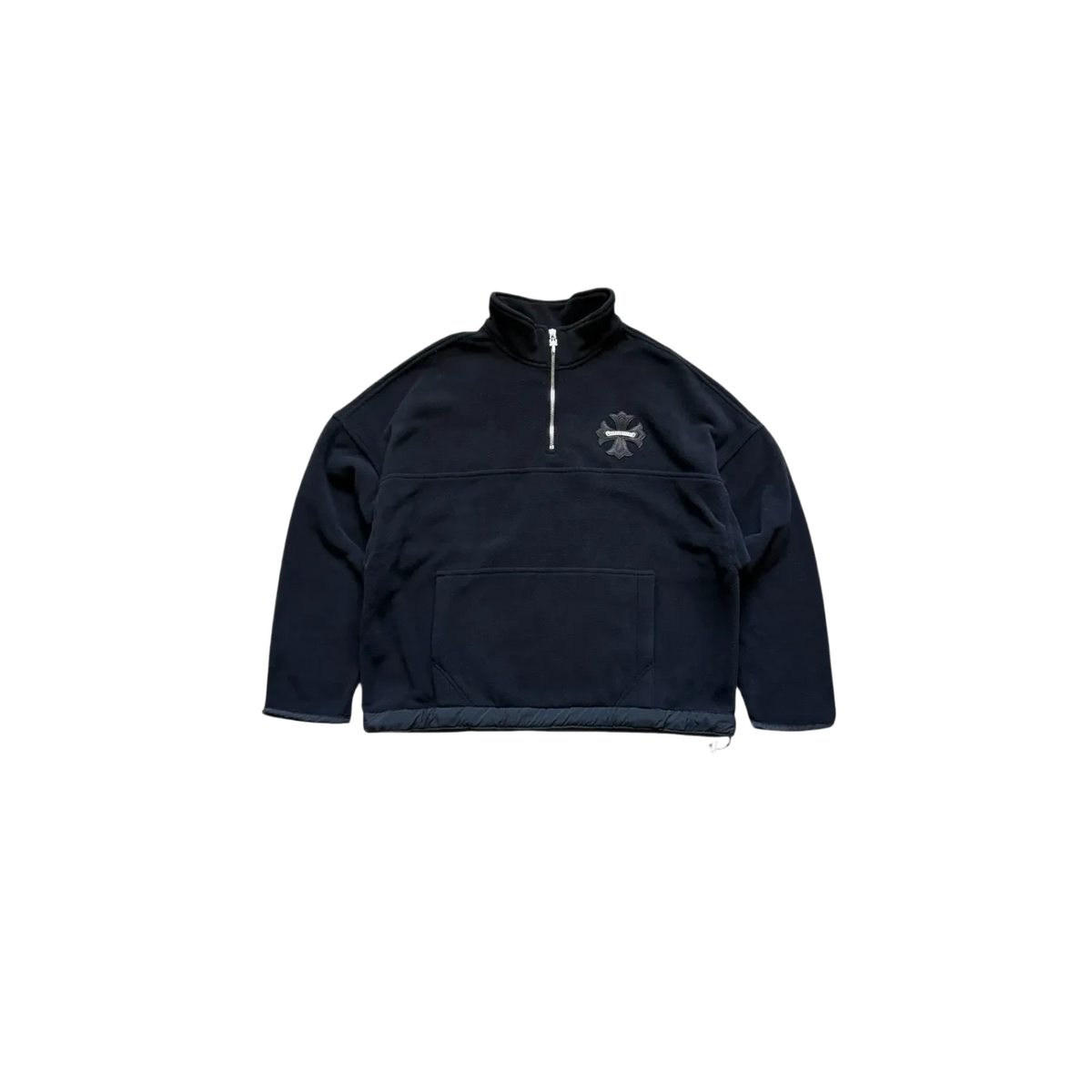 Chrome Hearts Plus Leather Patch Fleece Quarter Zip