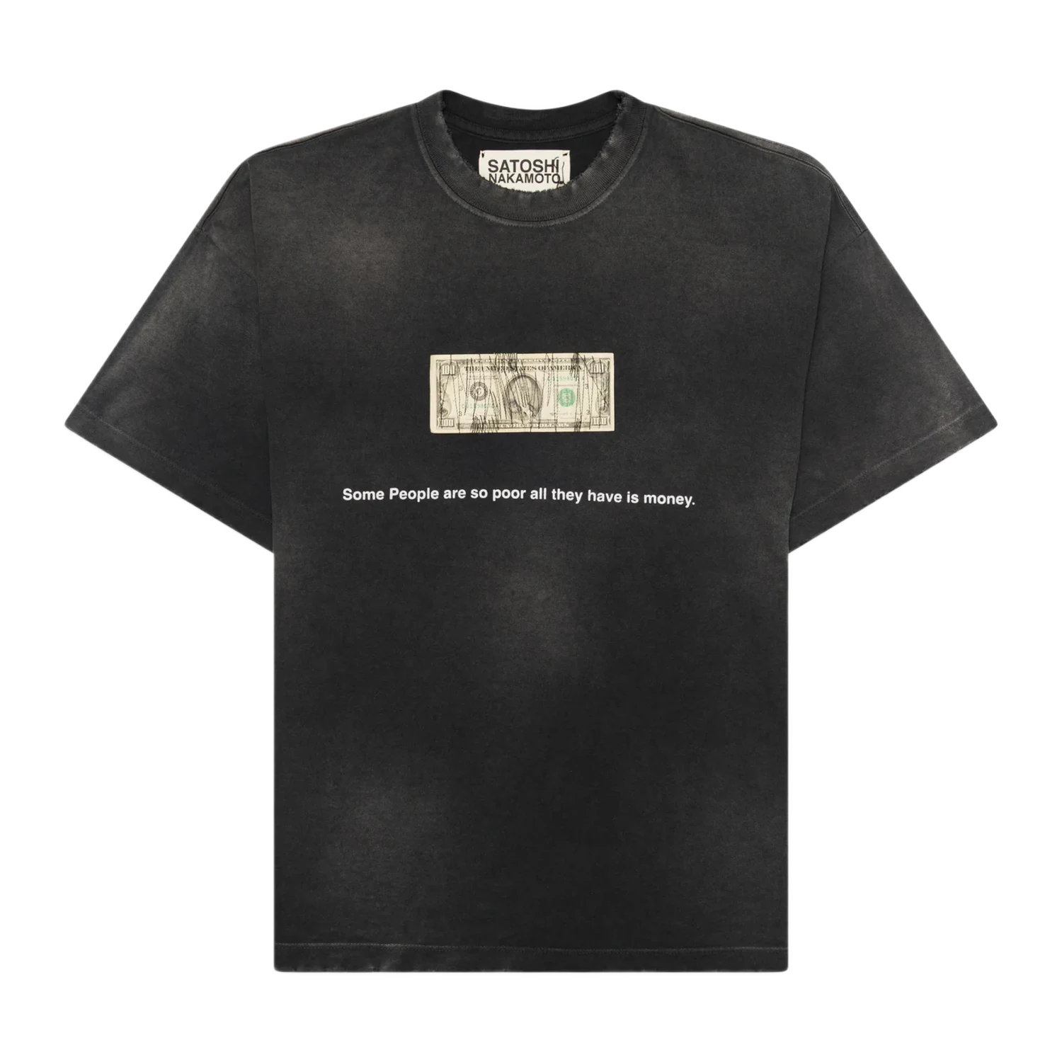 Satoshi Nakamoto Cup Half Full Tee Black