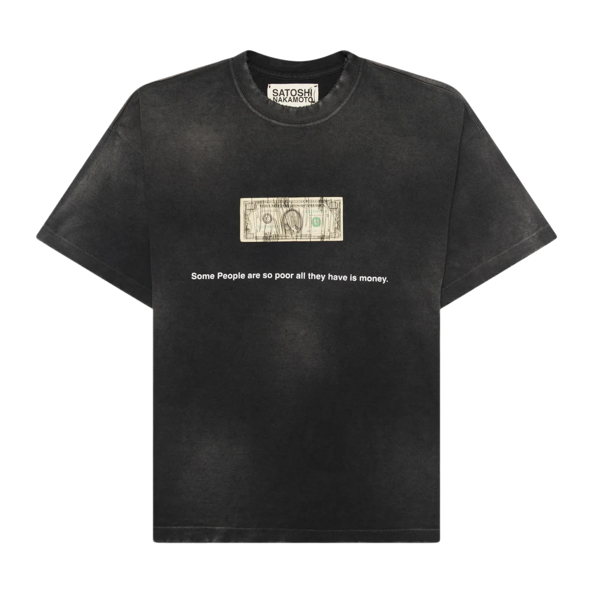 Satoshi Nakamoto Cup Half Full Tee Black