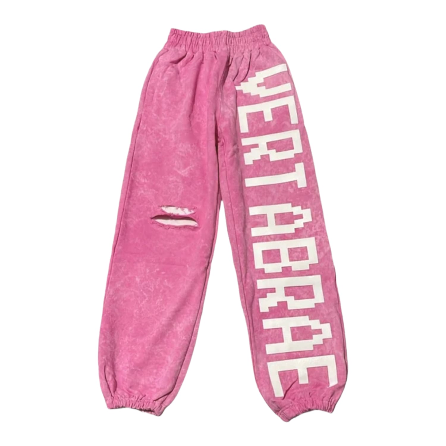 Vertabrae C-2 Distressed Sweatpants Washed Pink