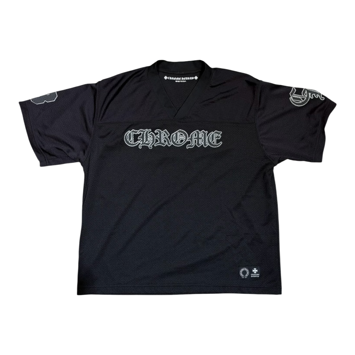 Chrome Hearts Mesh Stadium Football Jersey Black