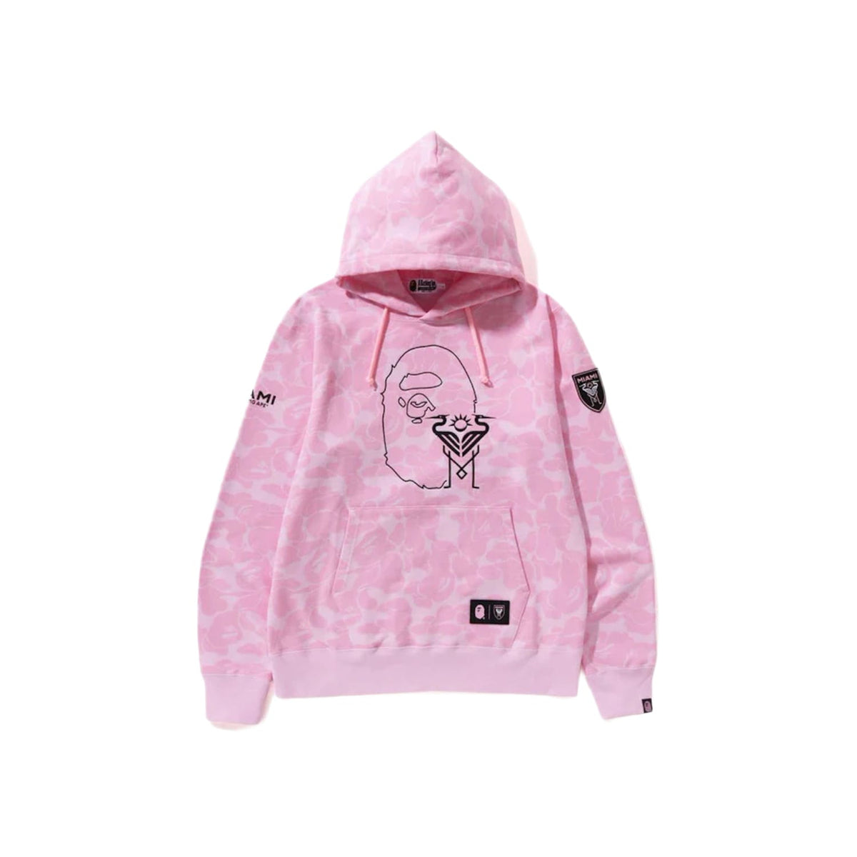 BAPE x Inter Miami CF Camo Pullover Hoodie Pink