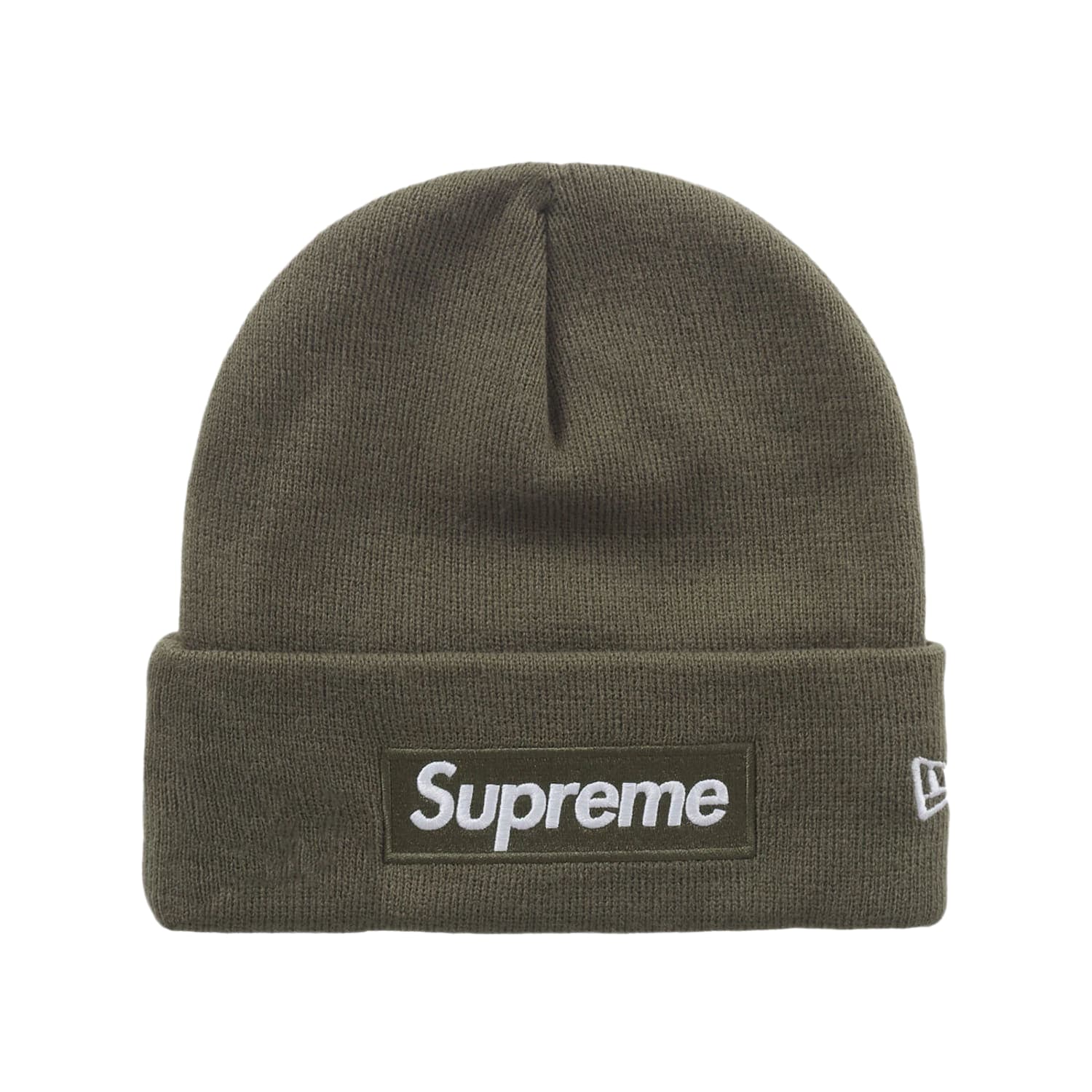 Supreme New Era Box Logo Beanie (FW25) Light Olive