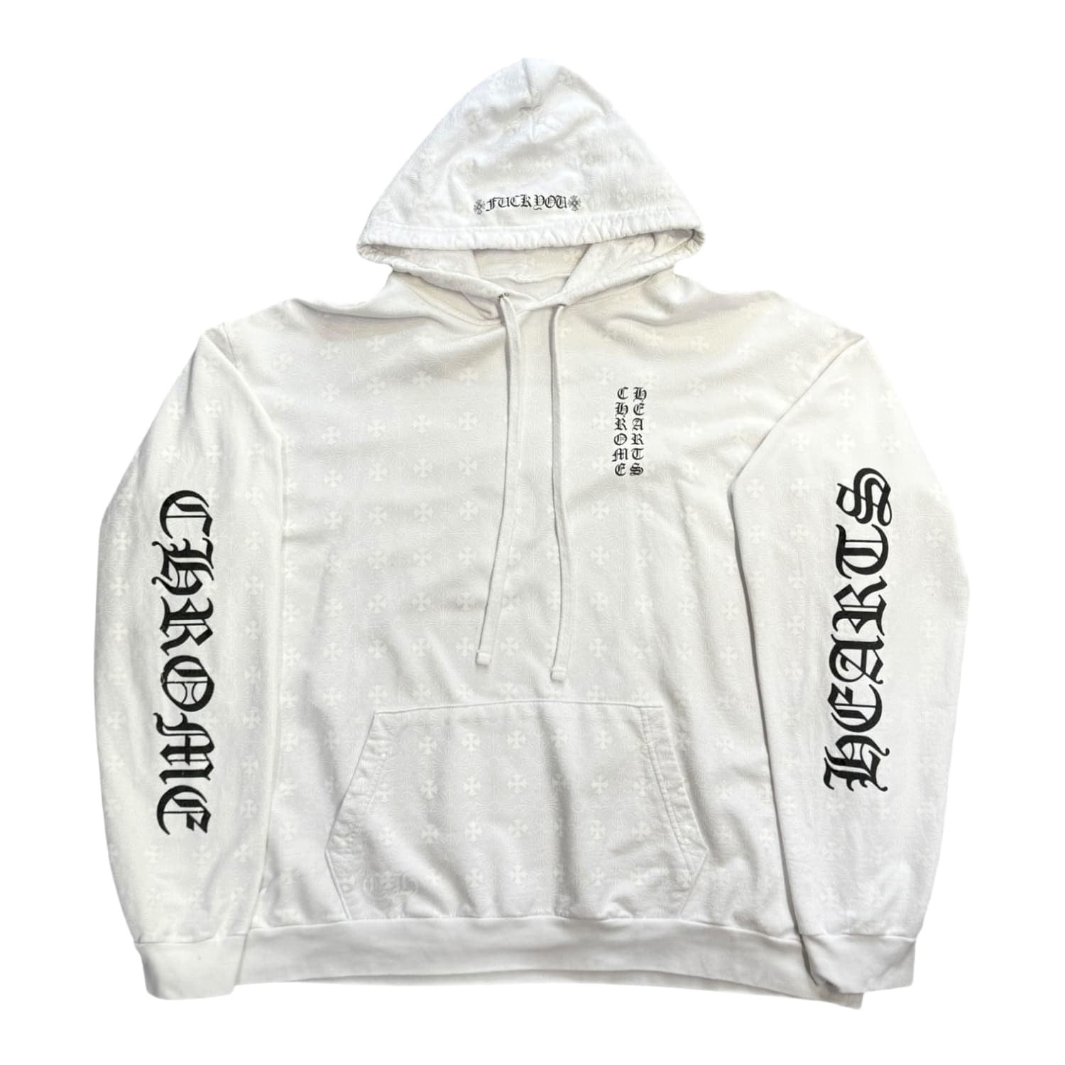 Chrome Hearts Plus Cross Horseshoe Hoodie White