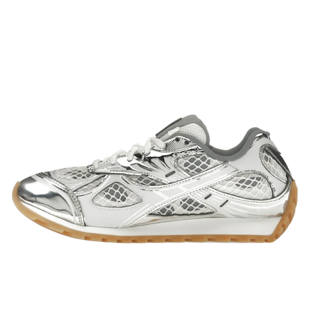 Bottega Veneta Orbit Runner Silver White