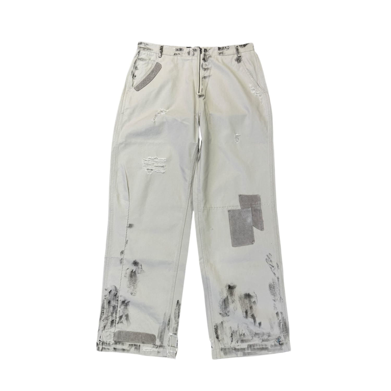 Richill Melancholy Dirty Suede Panelled Straight Trouser