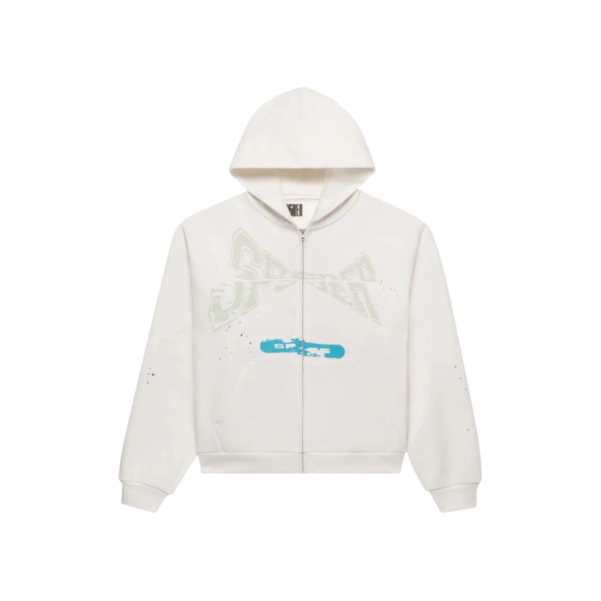 Sp5der T&F Zip Up Hoodie White