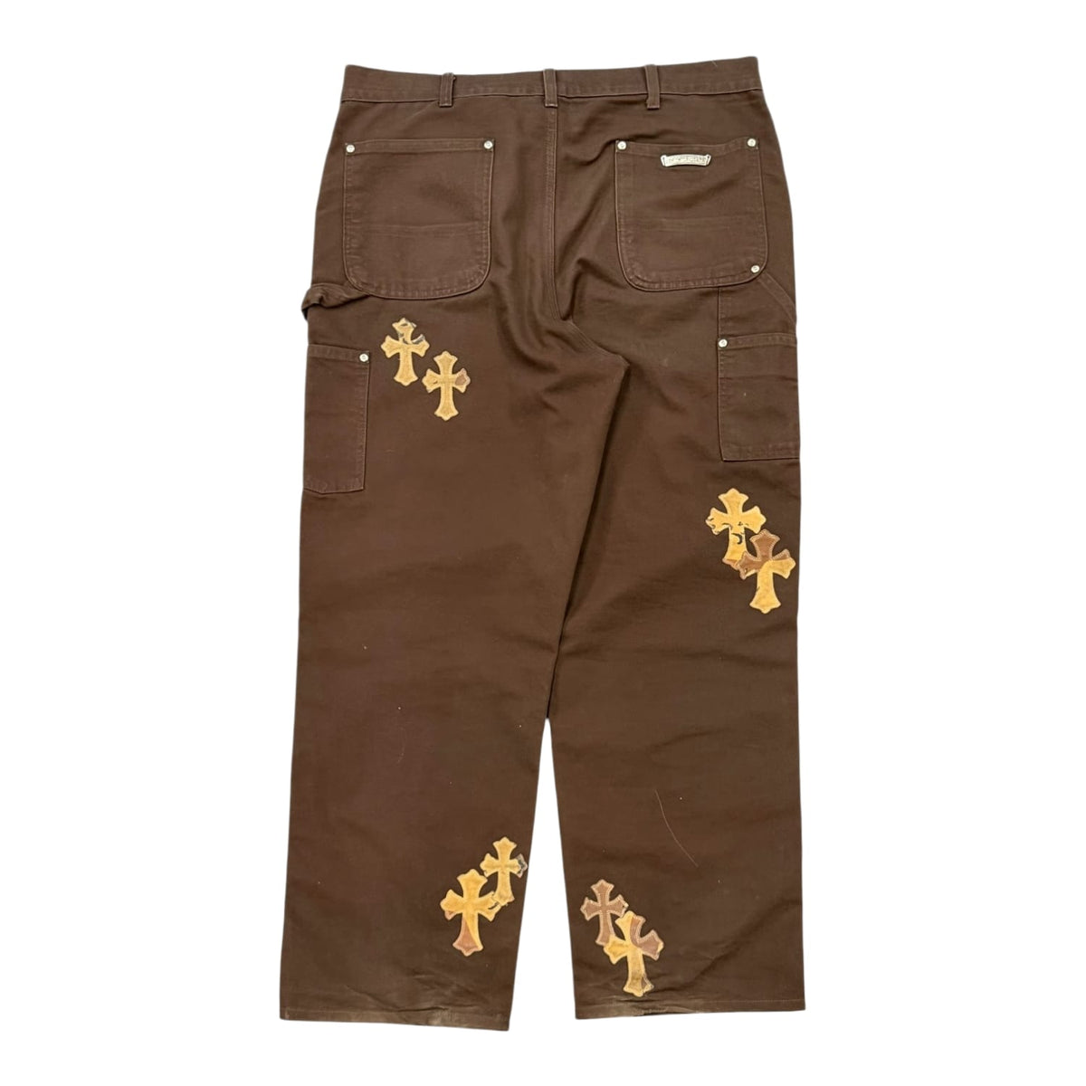 Chrome Hearts Matty Boy Sex Records Single Knee Vintage Carpenter Pants Dark Brown