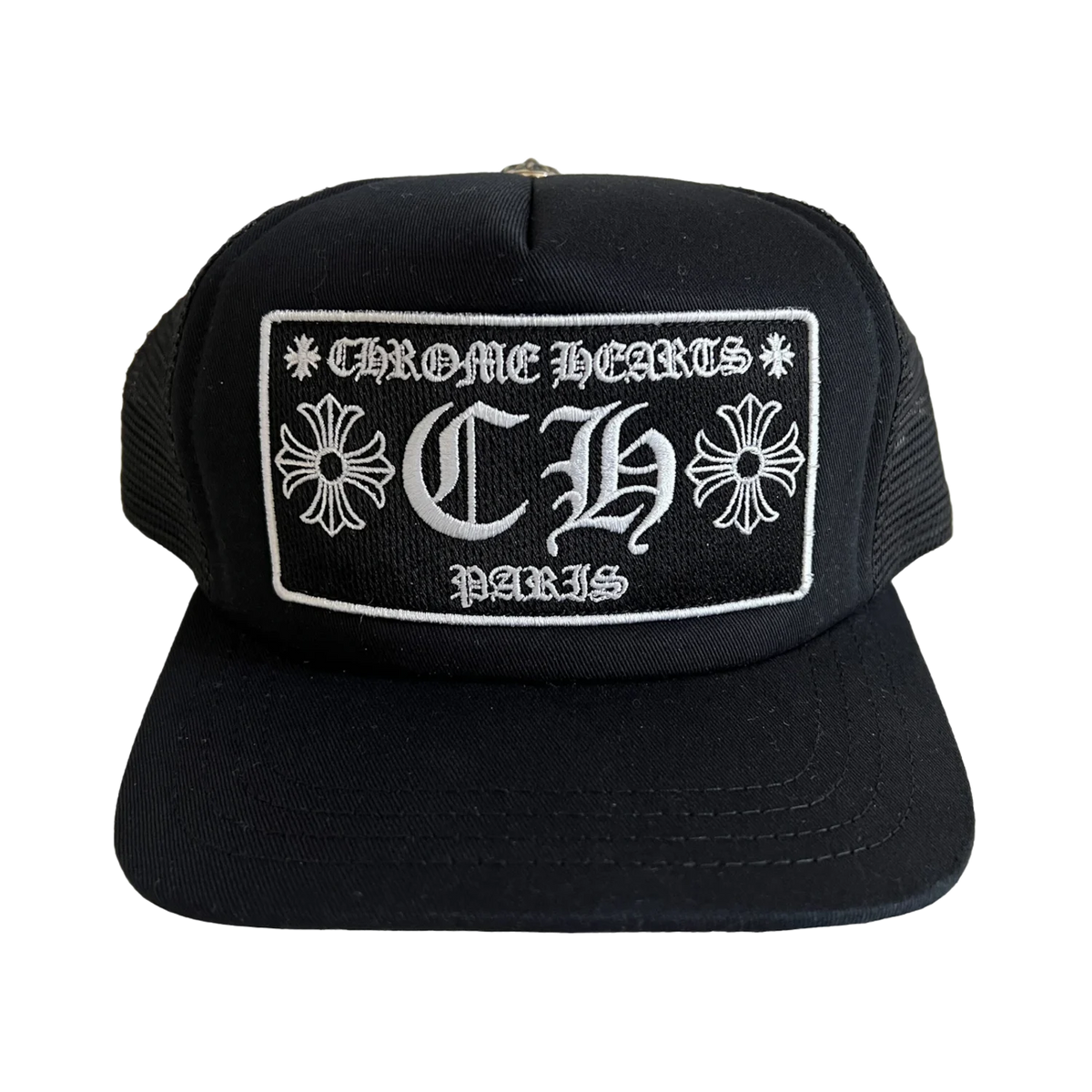 Chrome Hearts CH Paris Trucker Hat Black