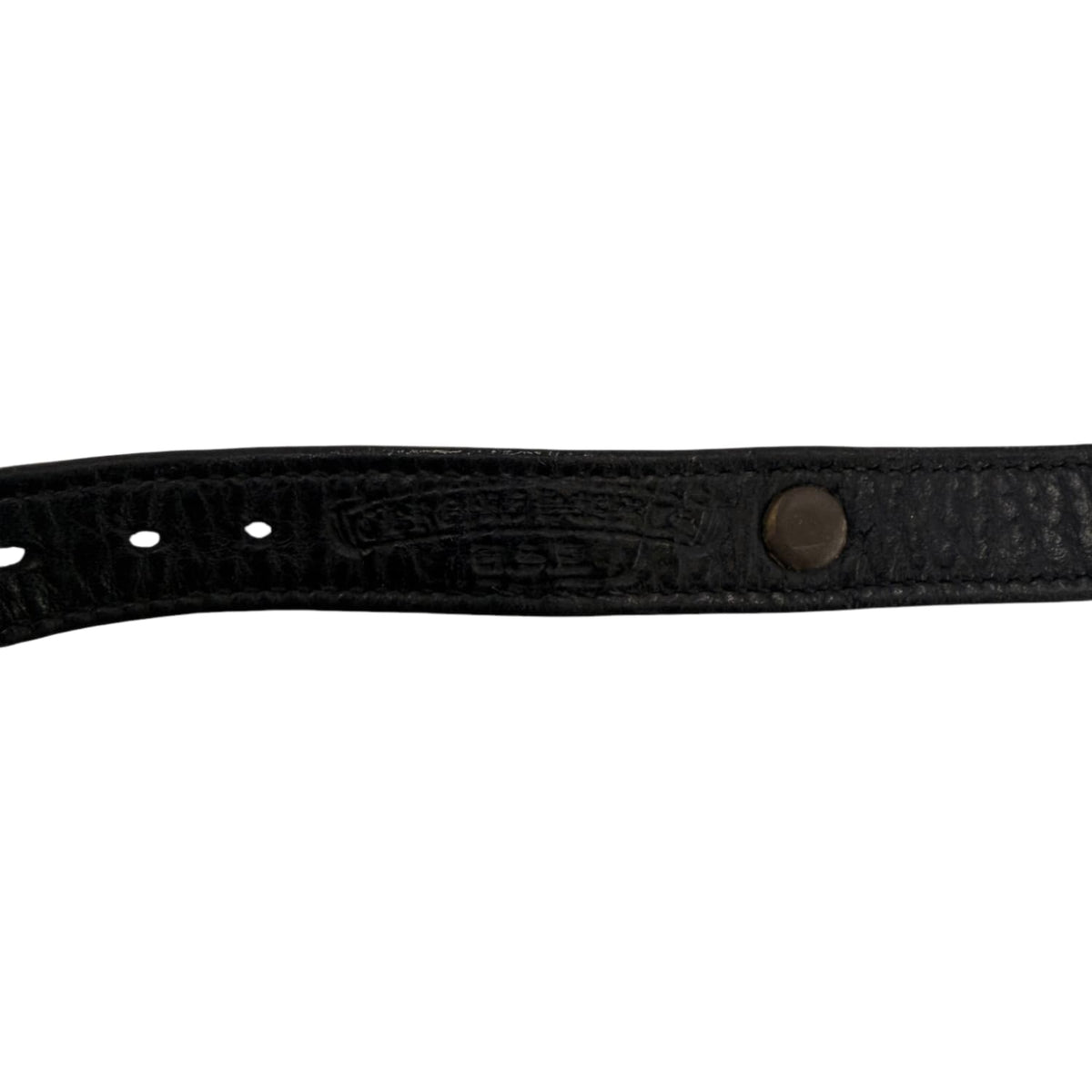 Chrome Hearts Gunslinger Leather Bracelet Black