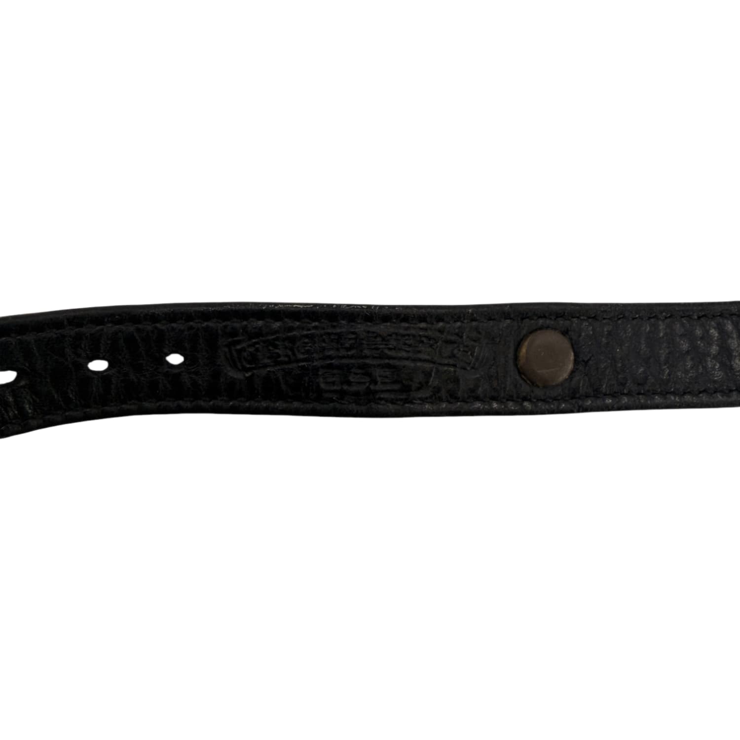 Chrome Hearts Gunslinger Leather Bracelet Black