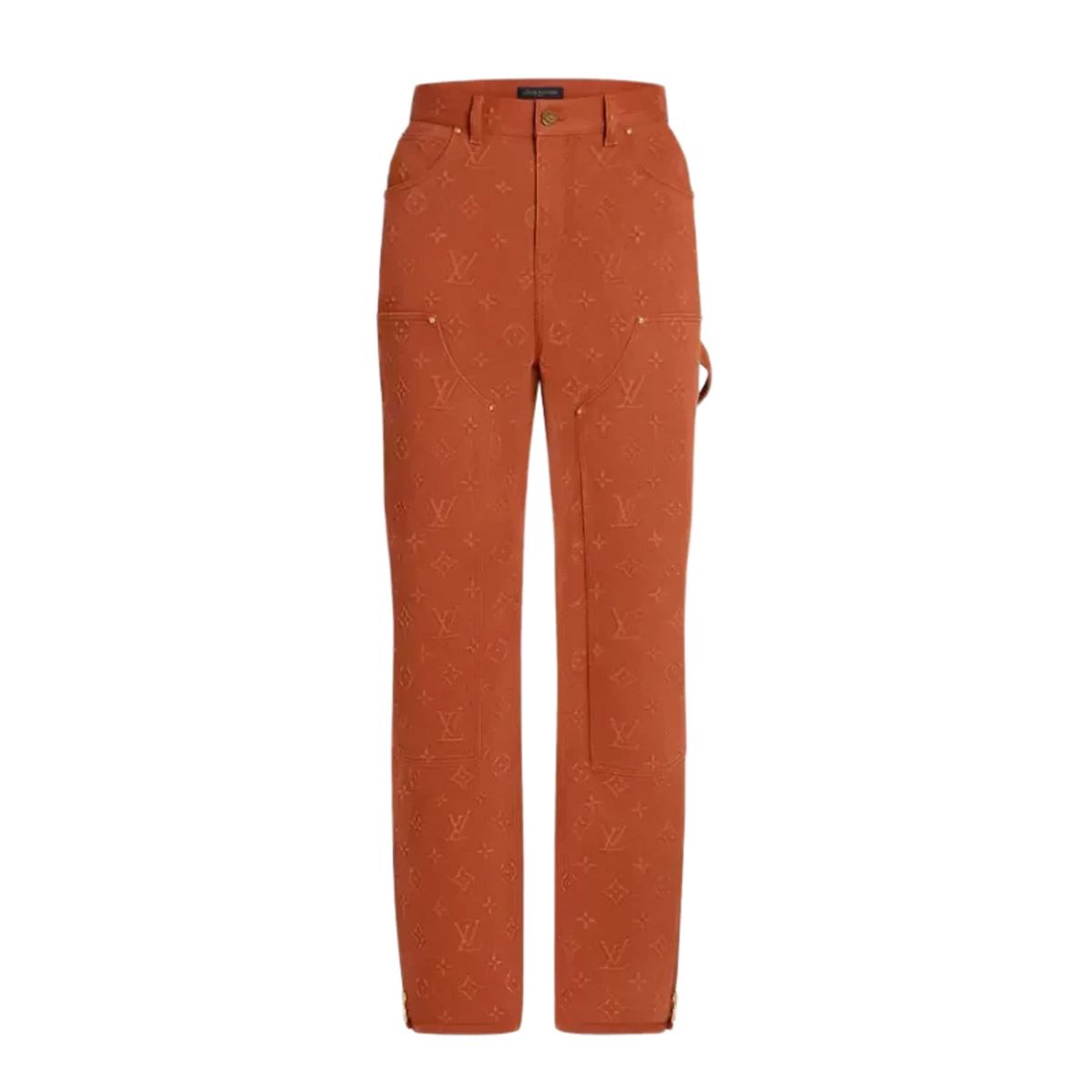 Louis Vuitton Brown Embossed Monogram Carpenter Pants