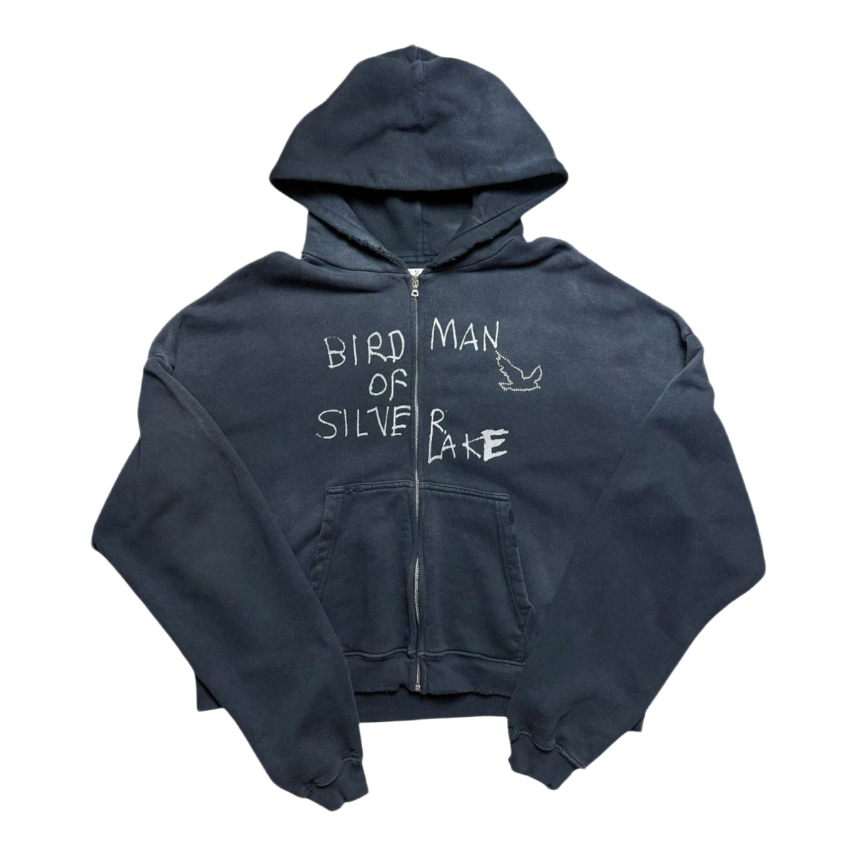 Paly Hollywood Birdman of Silver Lake Zip Up Hoodie Navy Blue