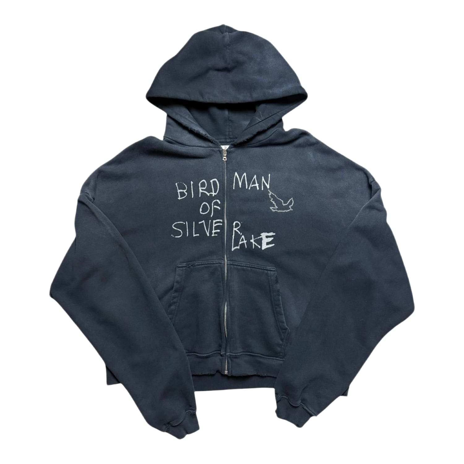 Paly Hollywood Birdman of Silver Lake Zip Up Hoodie Navy Blue