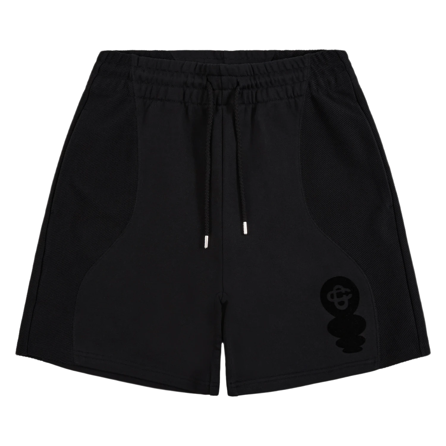 Casablanca Black Squash Logo Flock Print Sweatshorts Black