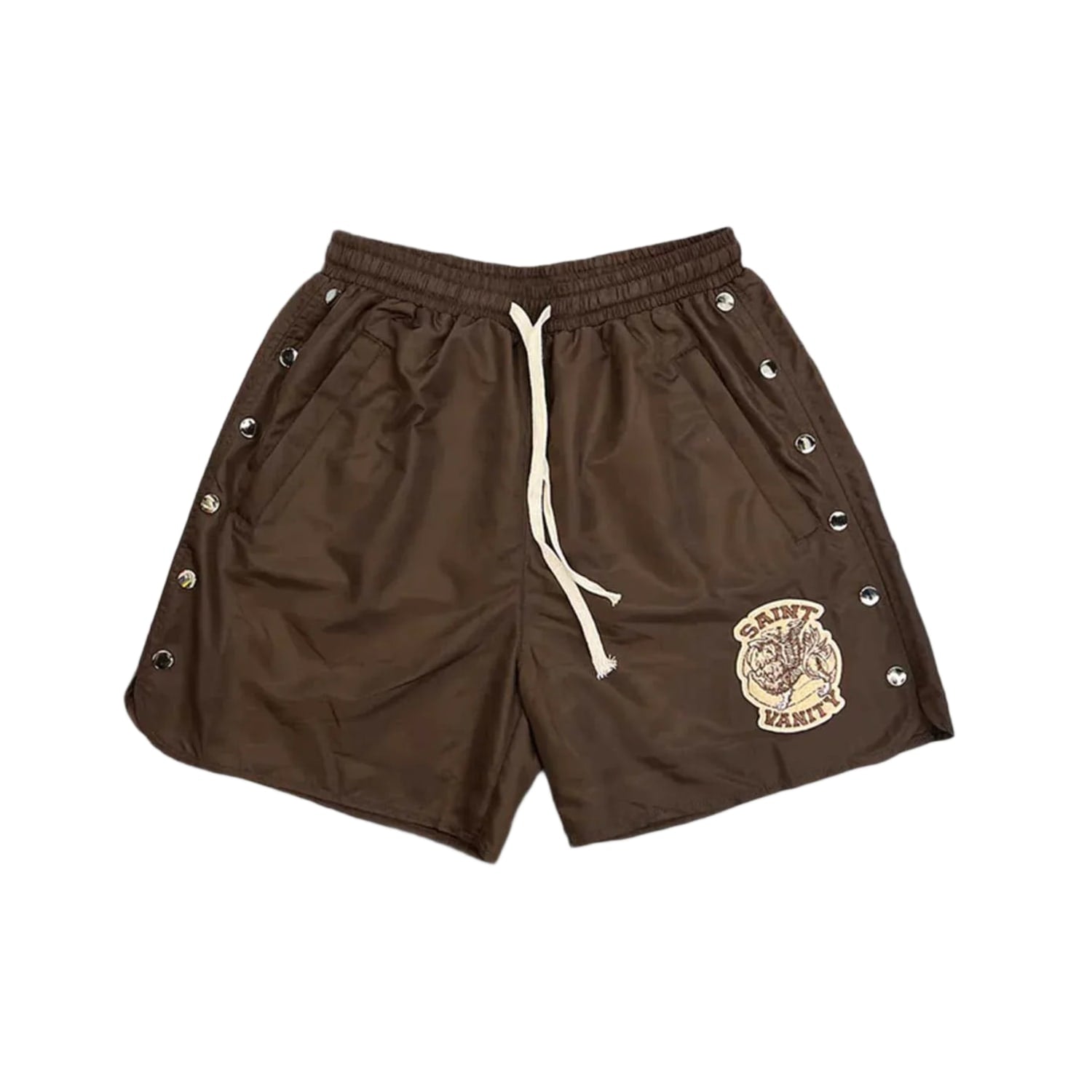 Saint Vanity Nylon Shorts Brown