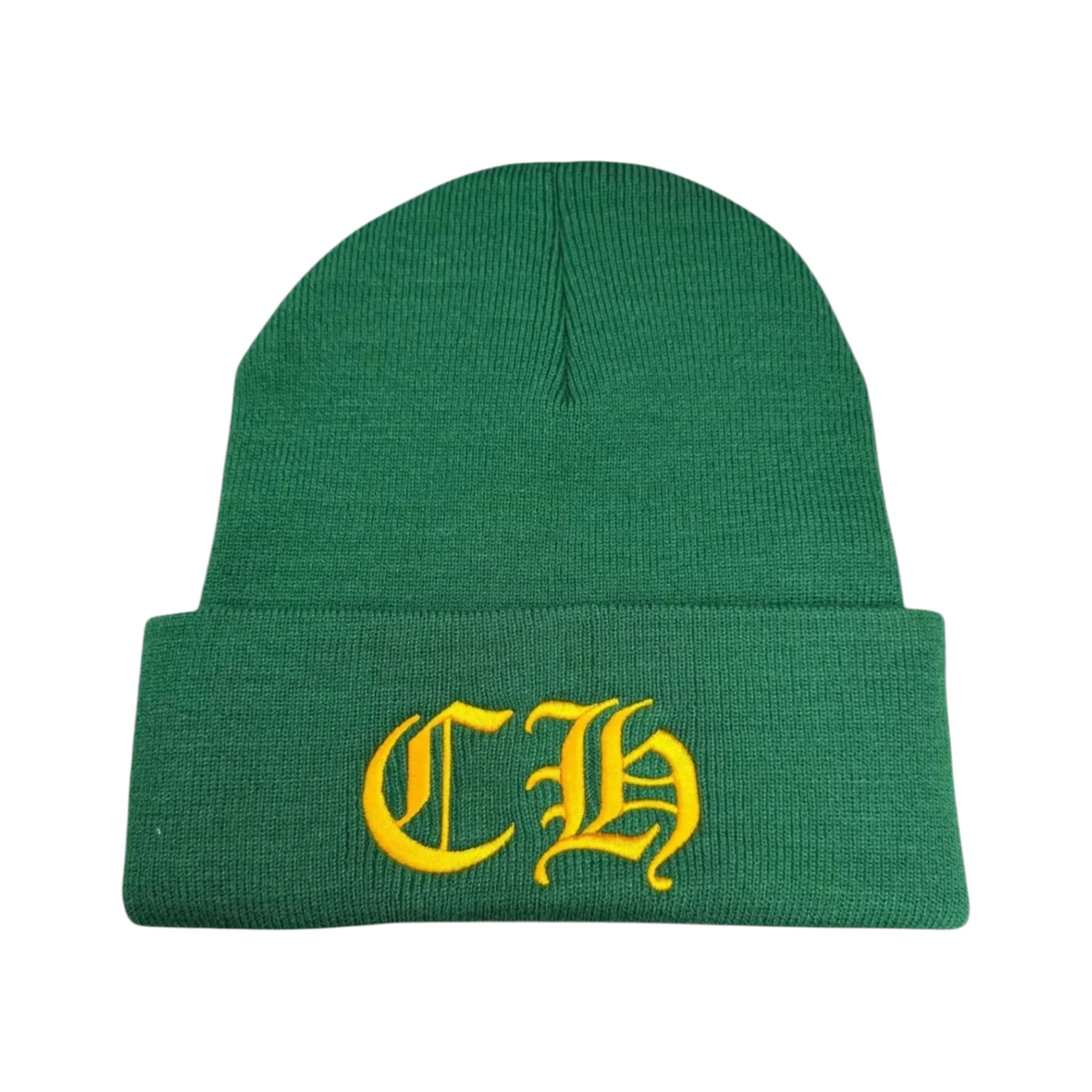 Chrome Hearts CH Logo Beanie Green/Yellow