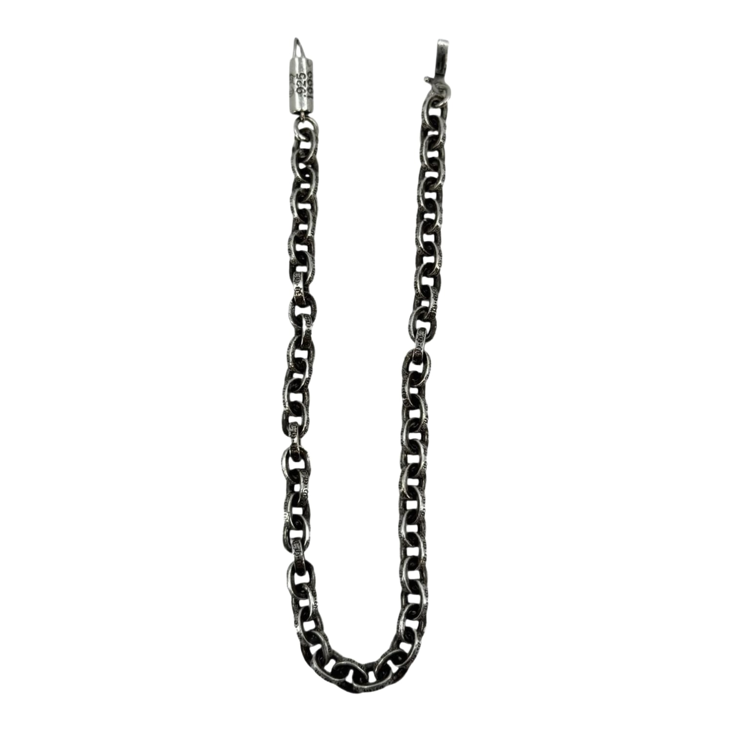 Chrome Hearts Silver Paper Chain Bracelet - 8 Inches