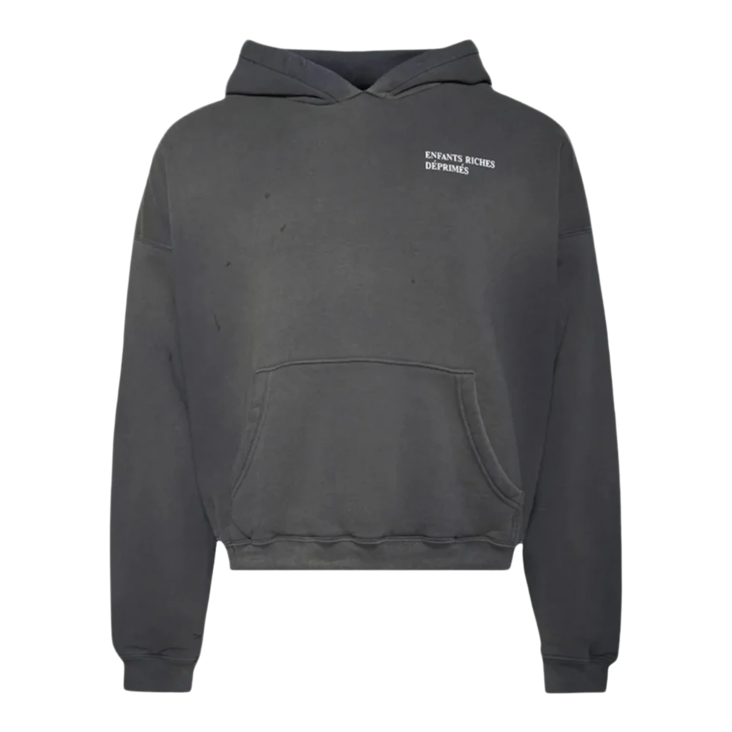 Enfants Riches Déprimés Thermal Lined Distressed Logo Hoodie Black Oyster