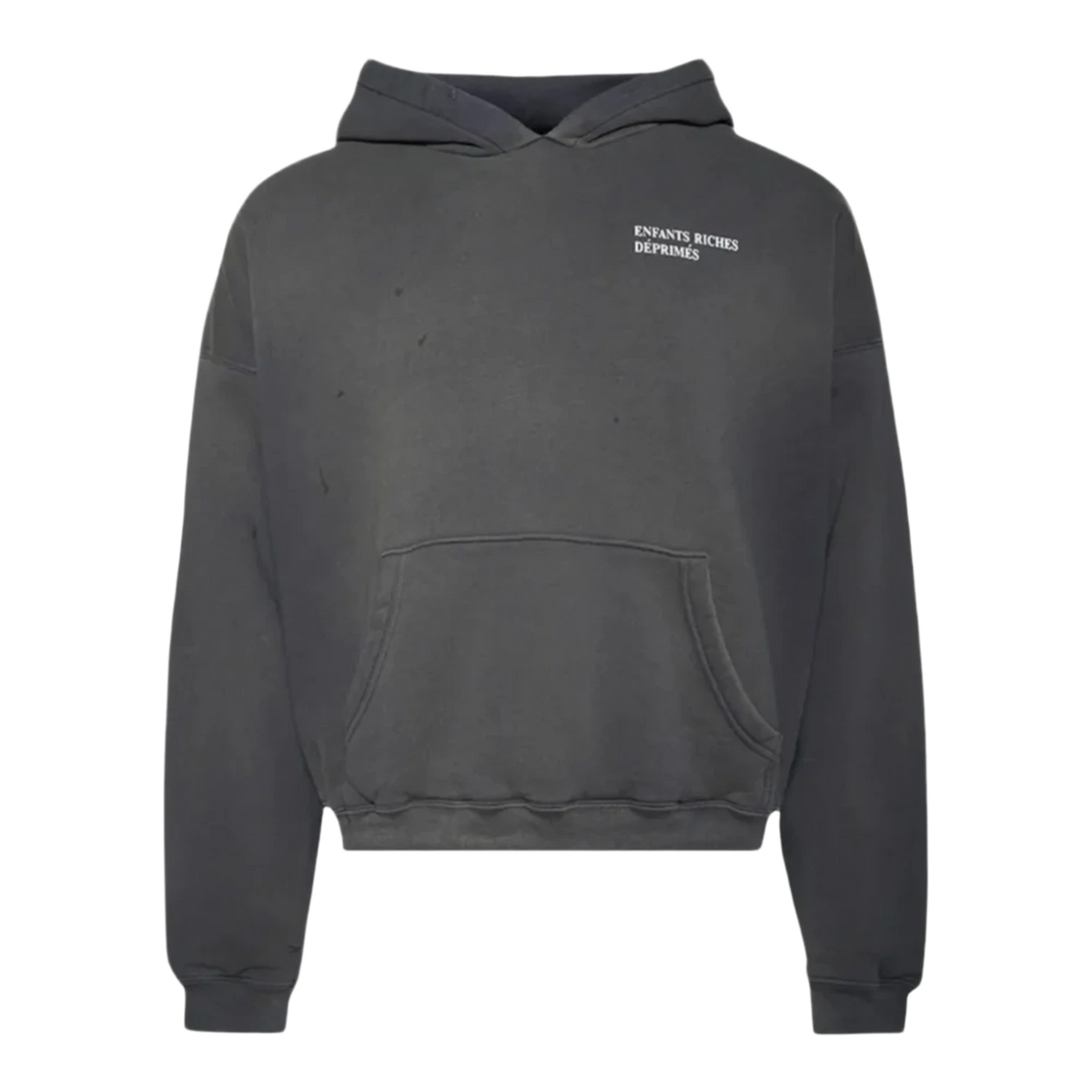 Enfants Riches Déprimés Thermal Lined Distressed Logo Hoodie Black Oyster