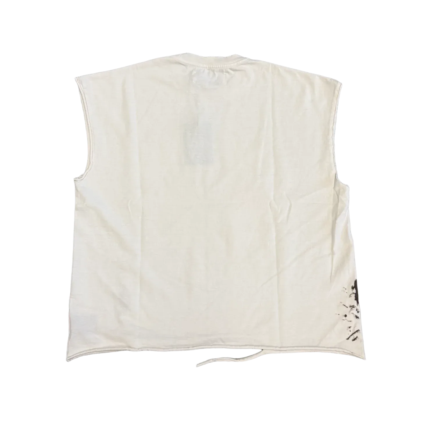 Satoshi Nakamoto Globe of Death Vintage White Cutoff T-Shirt