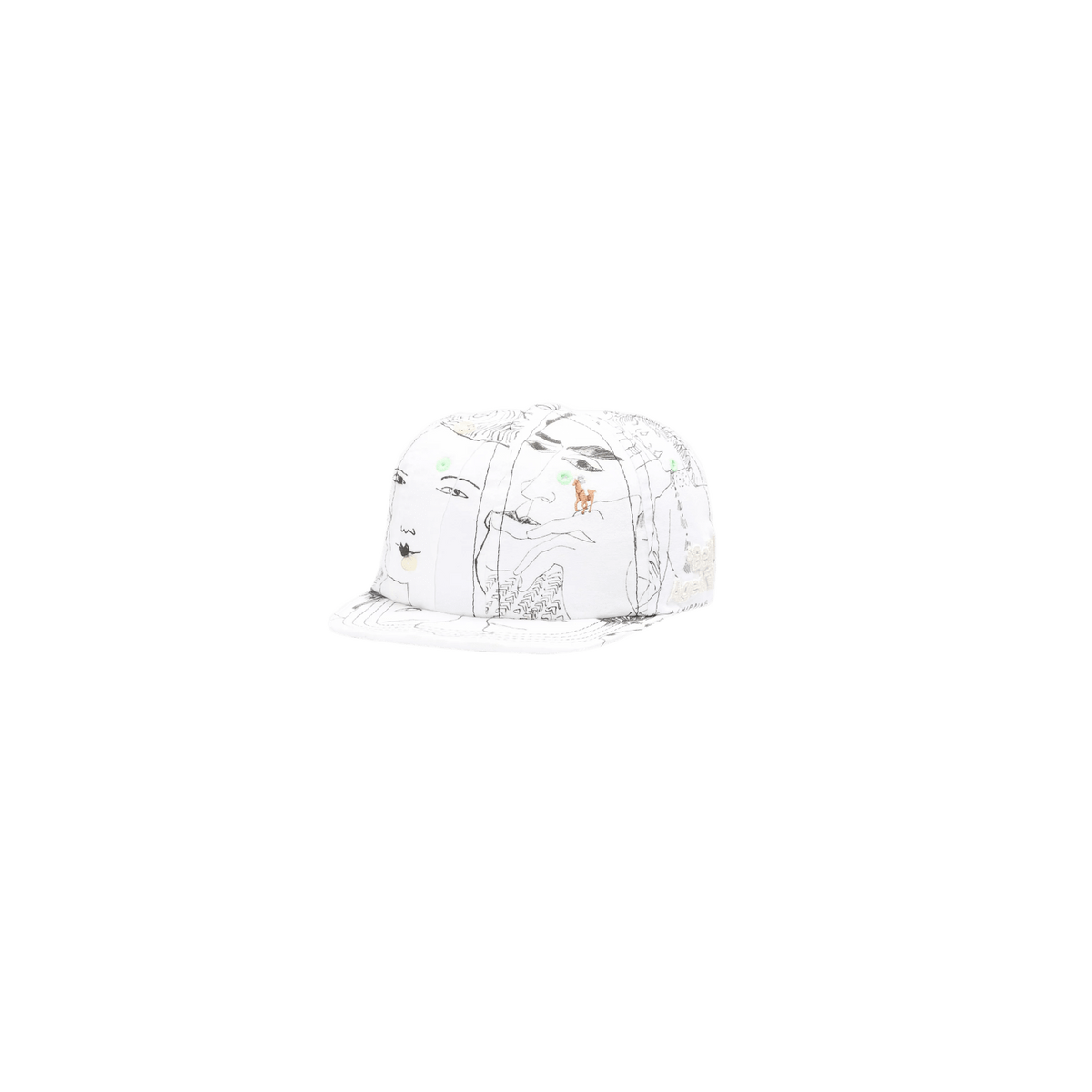 Better with Age Doodle Reconstructed Button Down Brown Horse Hat White