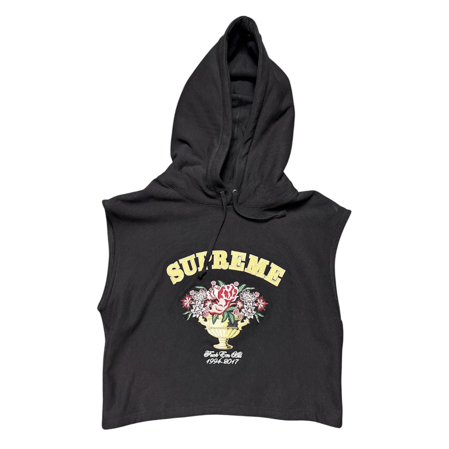 Supreme Centerpiece Custom Cropped Women's Hoodie Black