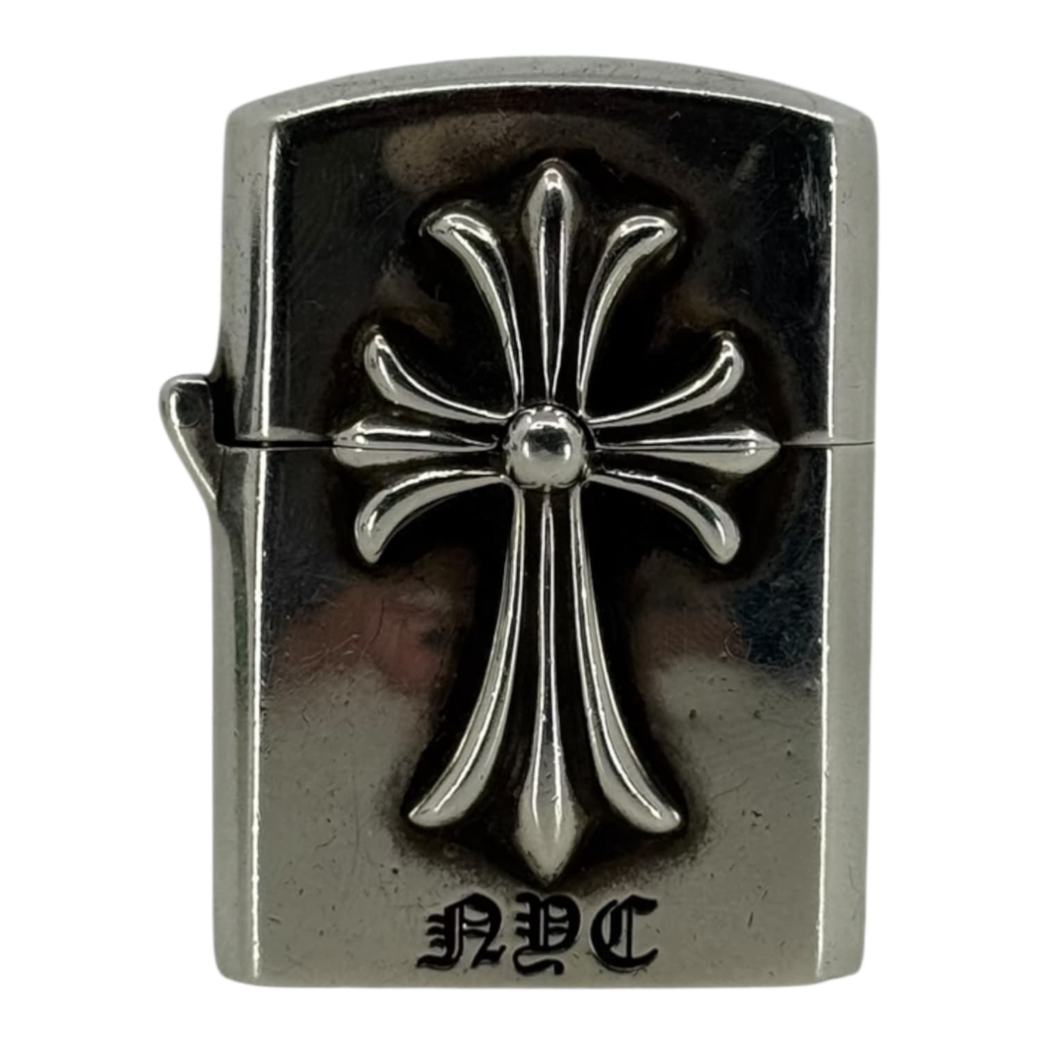 Chrome Hearts Silver NYC Cross Zippo