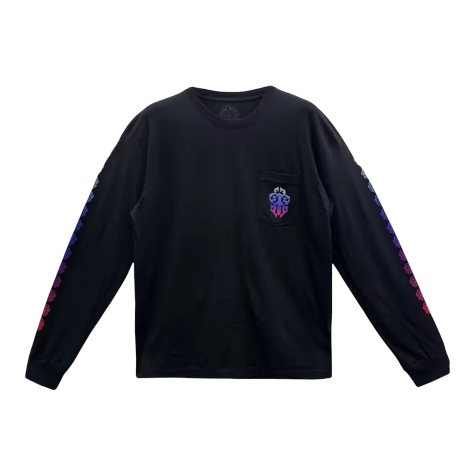 Chrome Hearts Gradient Dagger L/S Graphic Print T-Shirt