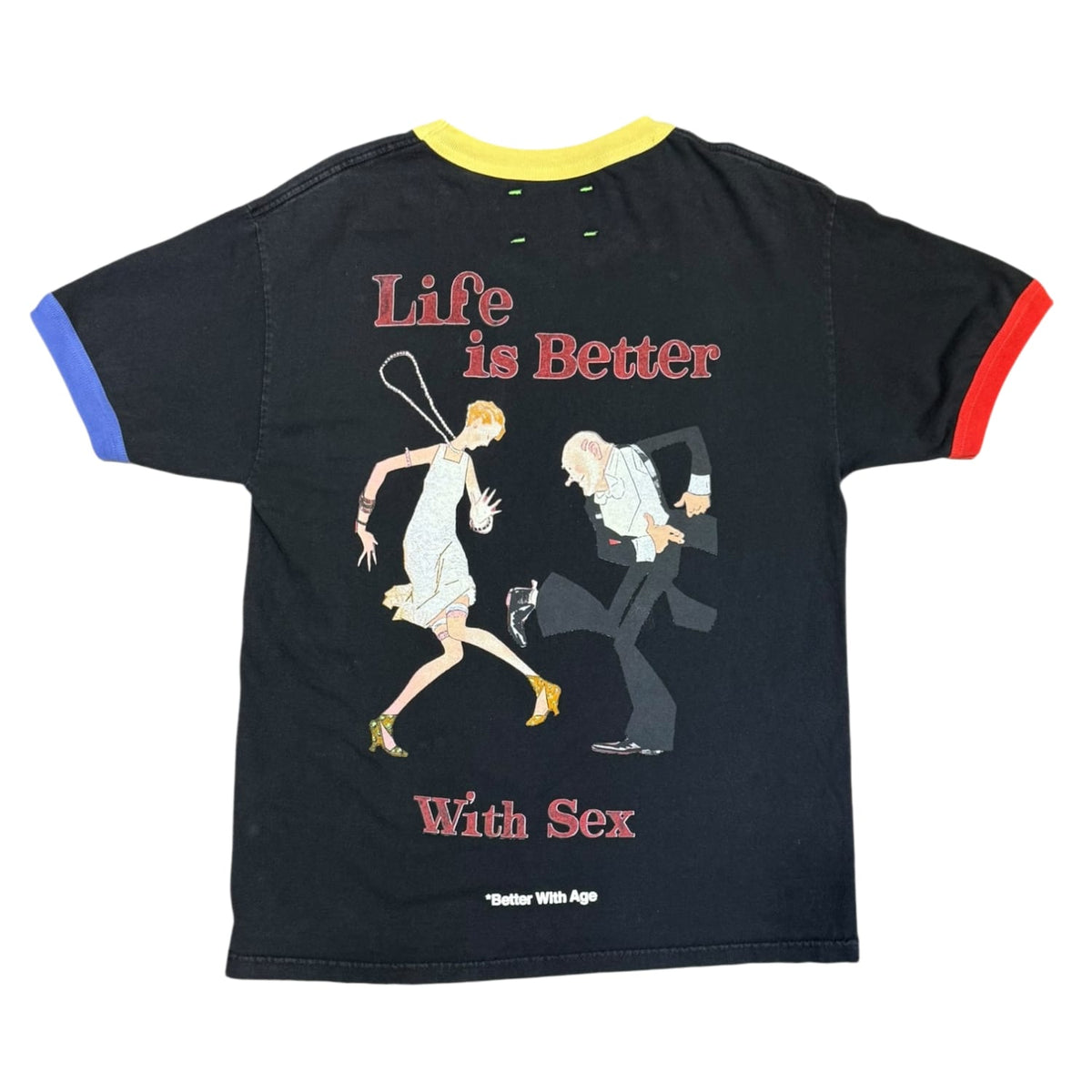 Better With Age Knoxville Ringer Sex XLIV T-Shirt Black
