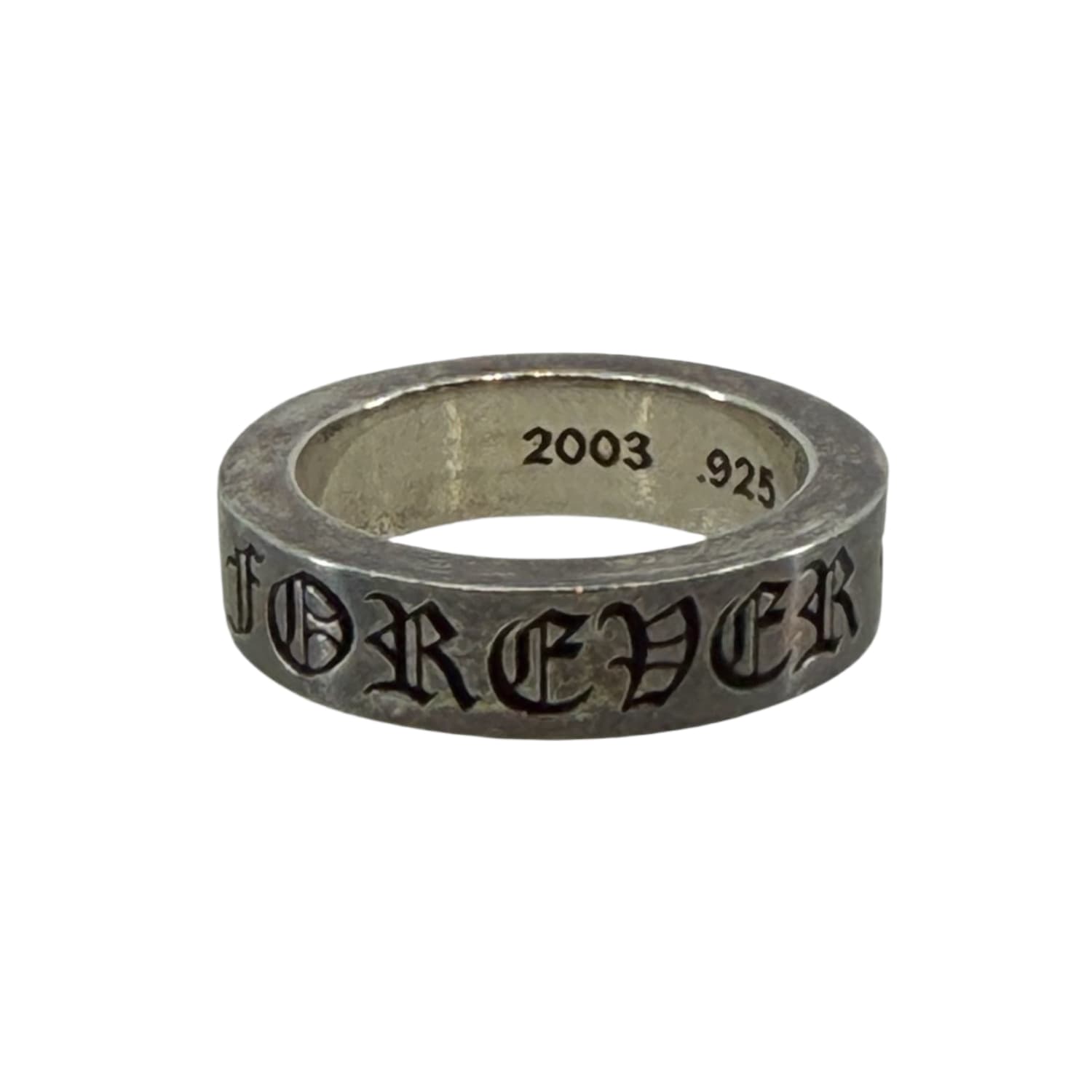 Chrome Hearts Silver CH Forever Ring - Size 7.5