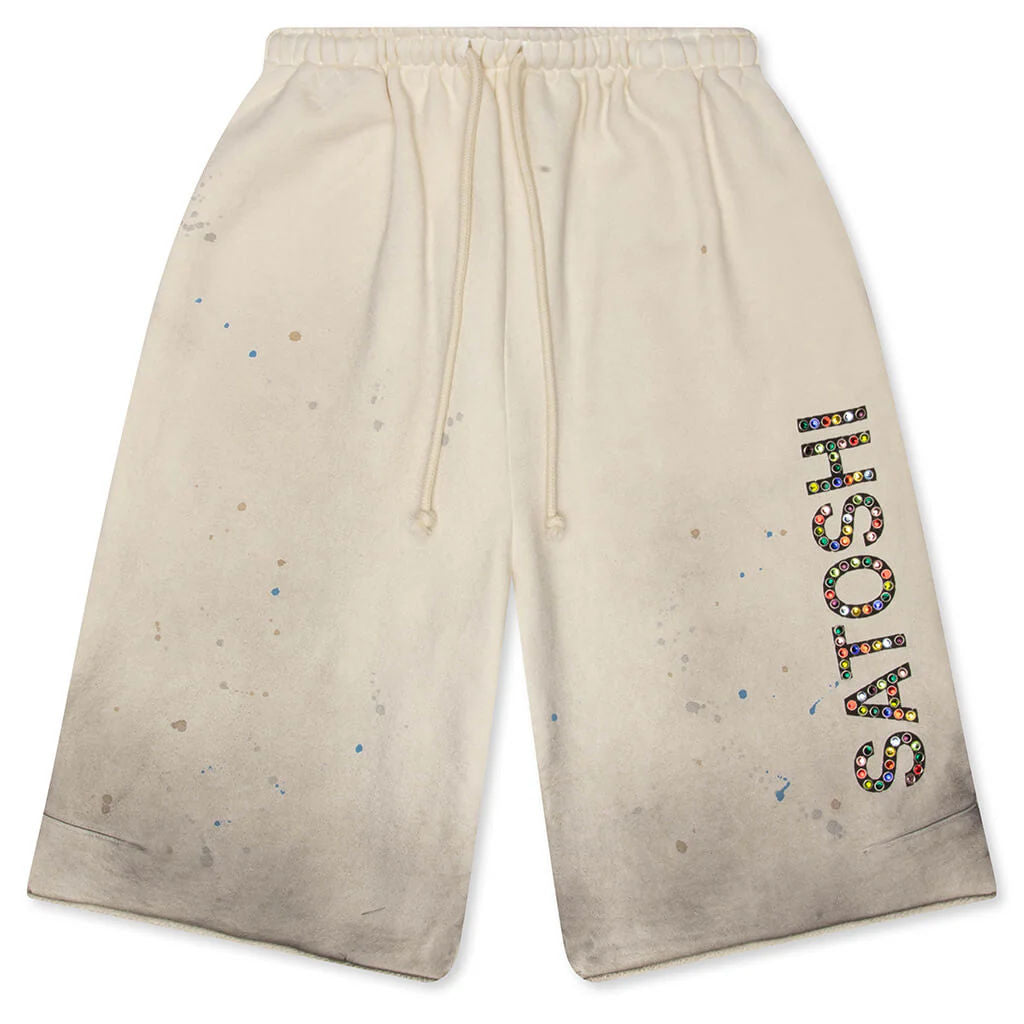 Satoshi Nakamoto Drifter Sweatshorts White