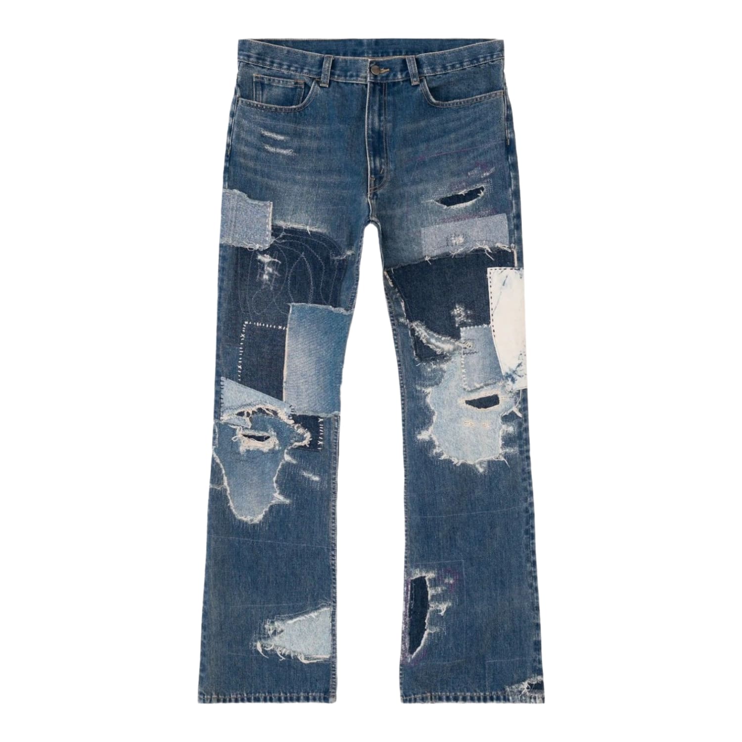 Bravest Studios Boro Denim Pants Blue