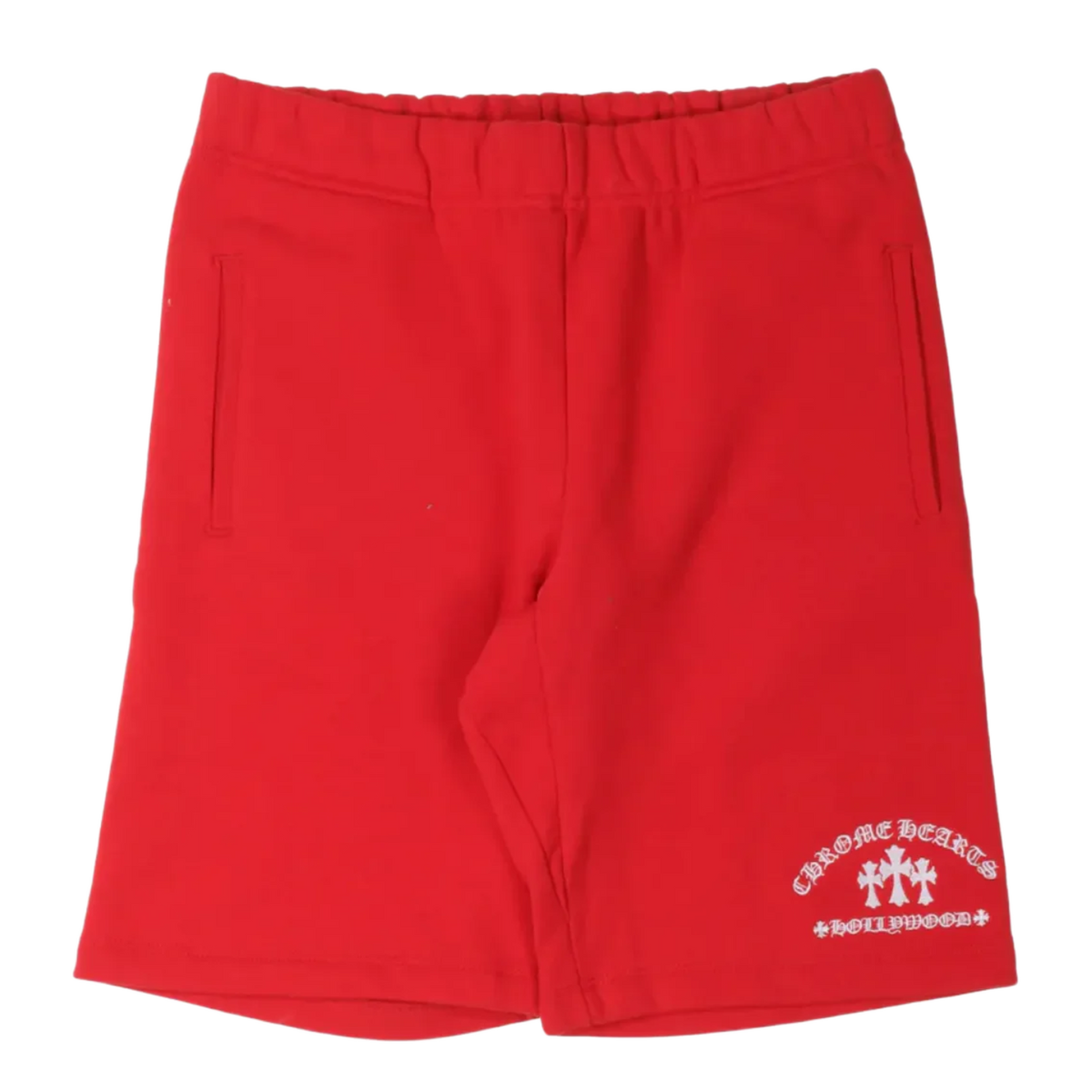 Chrome Hearts Triple Cross Embroidered King Taco Sweat Shorts Red