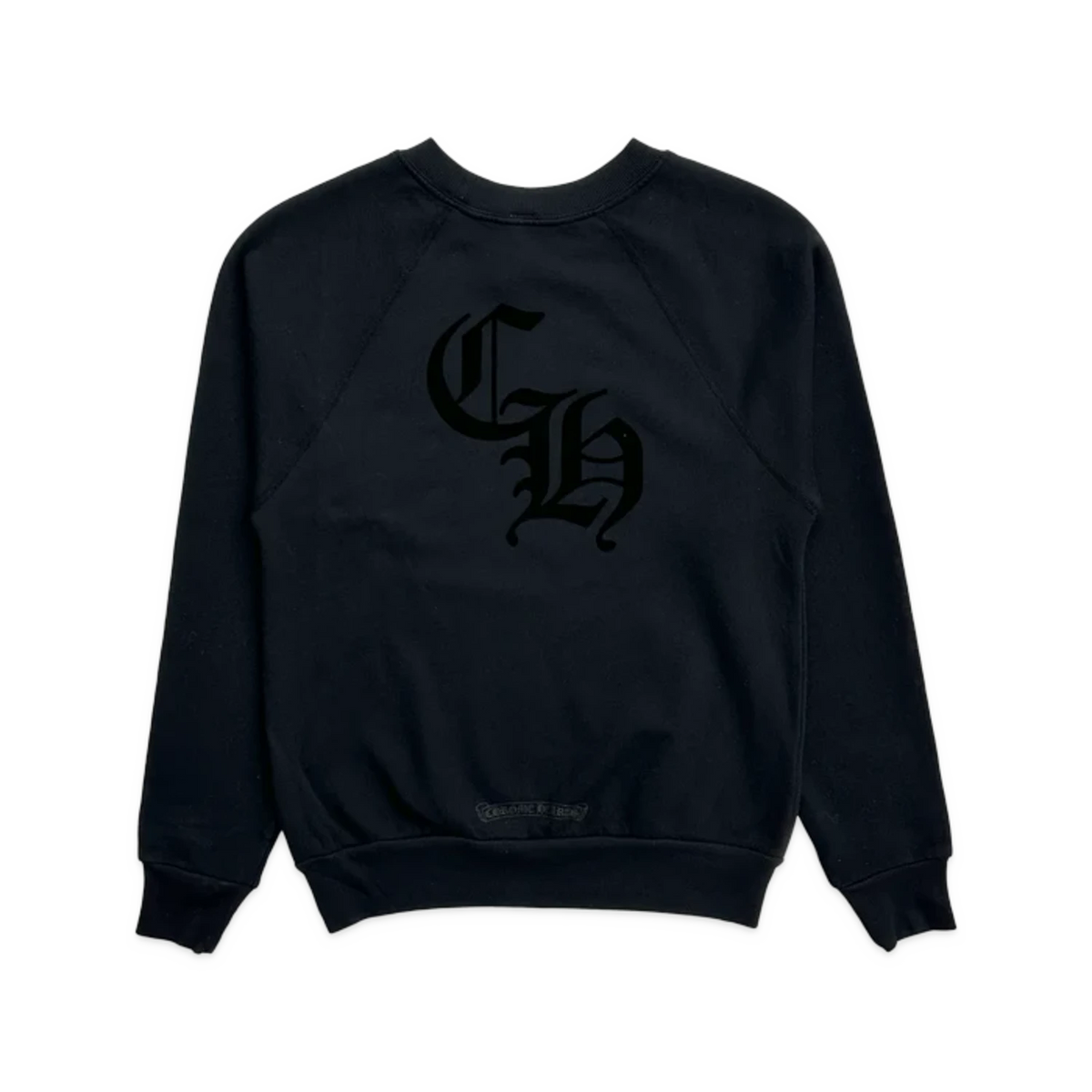 Chrome Hearts Womens Triple Cross Velvet Crewneck Black