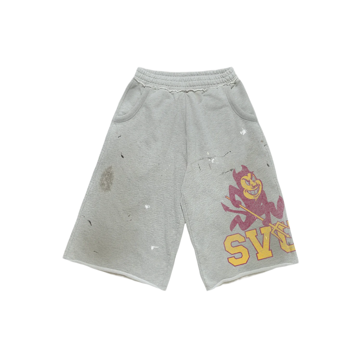 Saint Vanity Gun Devil Long Shorts Grey