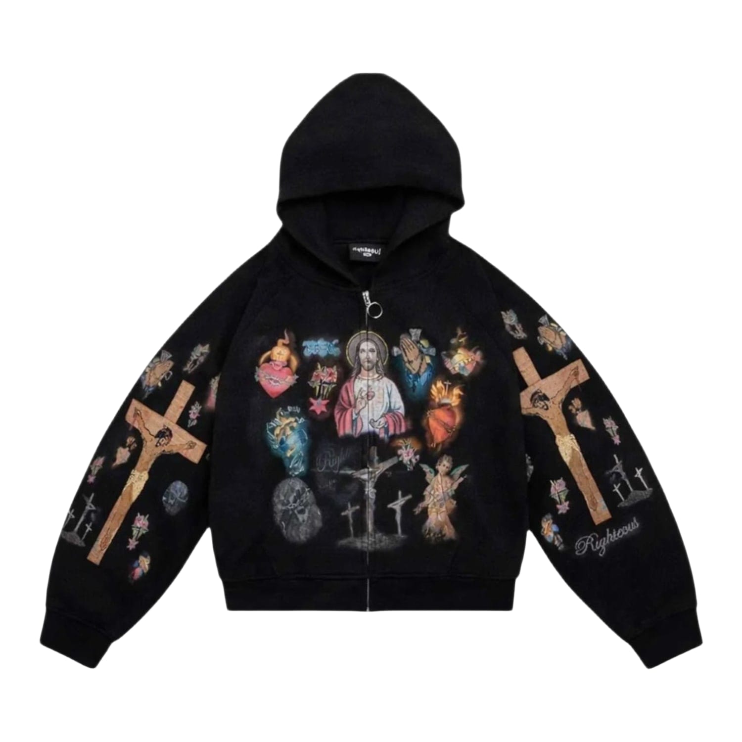 Righteous Ultimate Sacrifice Thermal Zip Up Hoodie Black