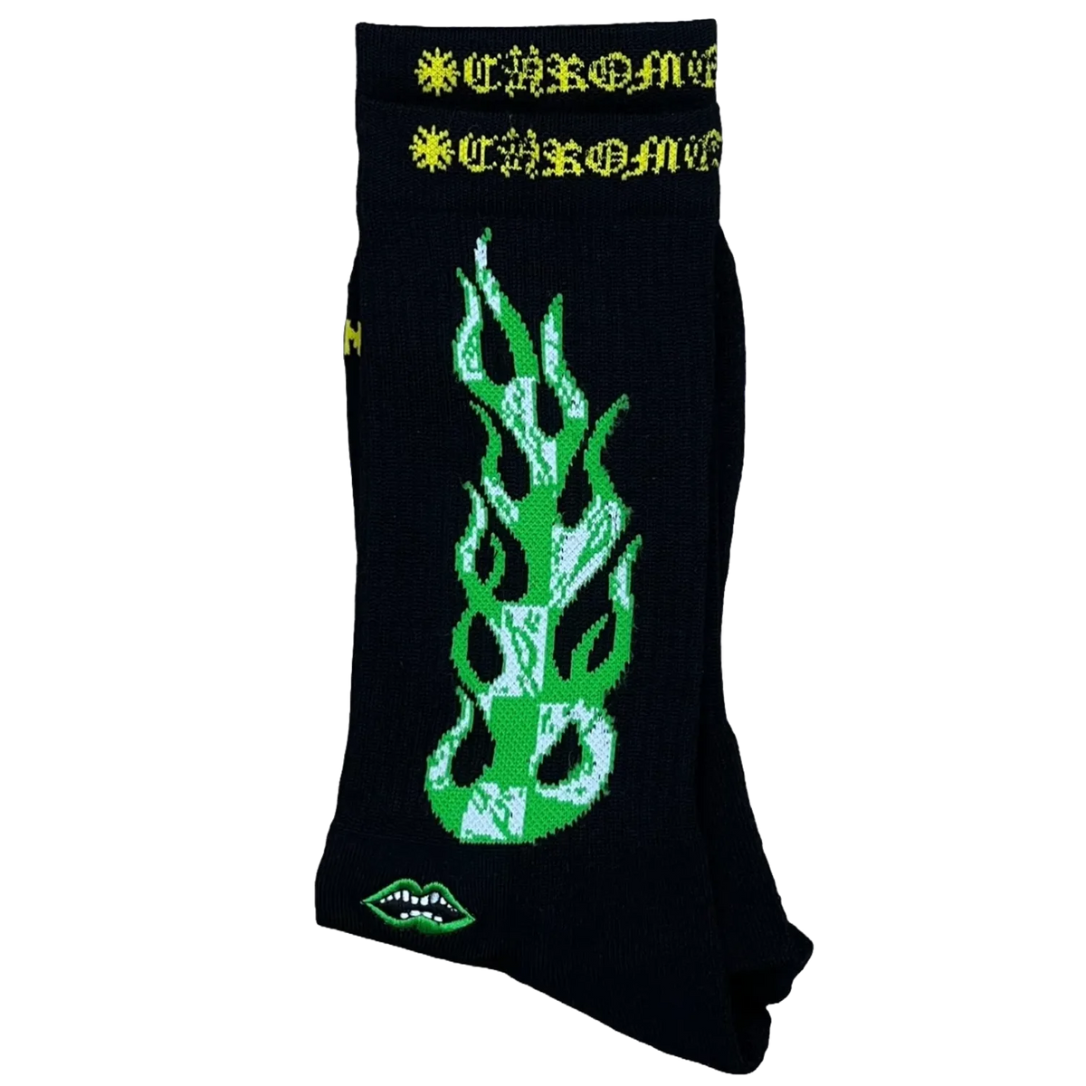 Chrome Heart X Matty Boy Flame Socks Black