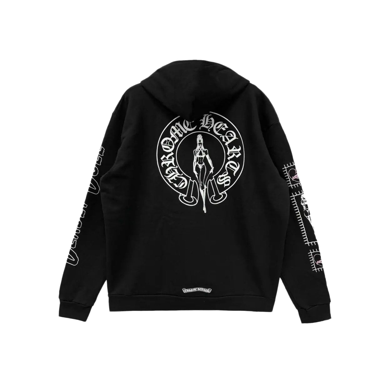 Chrome Hearts x Deadly Doll Miami Art Basel Exclusive Pink Dagger Zip Up Hoodie