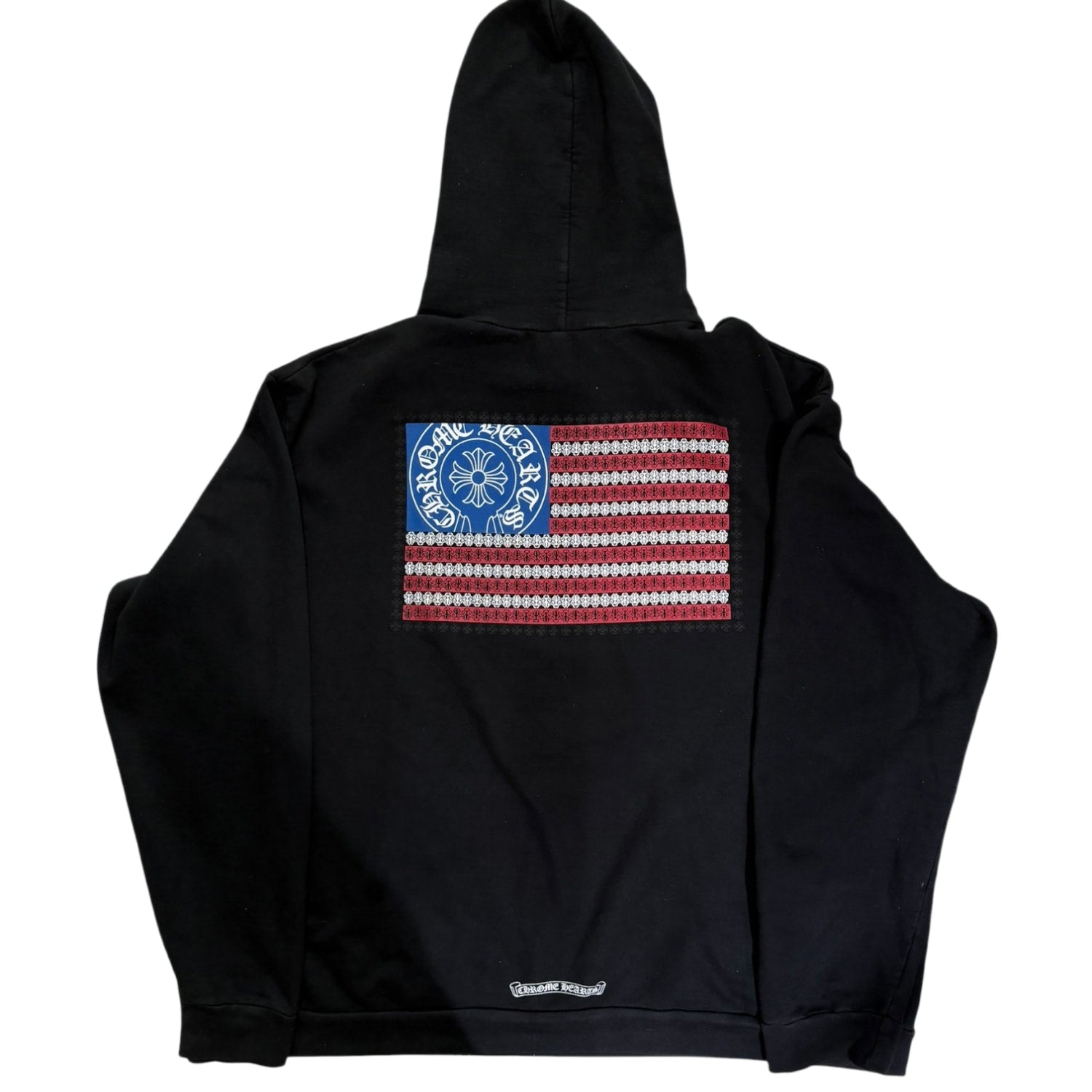 Chrome Hearts American Flag Horseshoe Hoodie Black/White/Multicolor