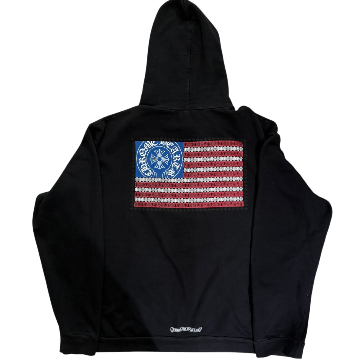 Chrome Hearts American Flag Horseshoe Hoodie Black/White/Multicolor
