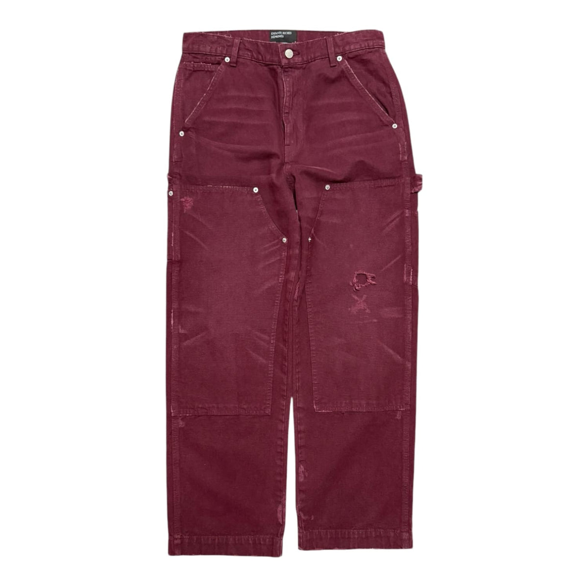 Enfants Riches Déprimés Distressed Carpenter Pants Burgundy