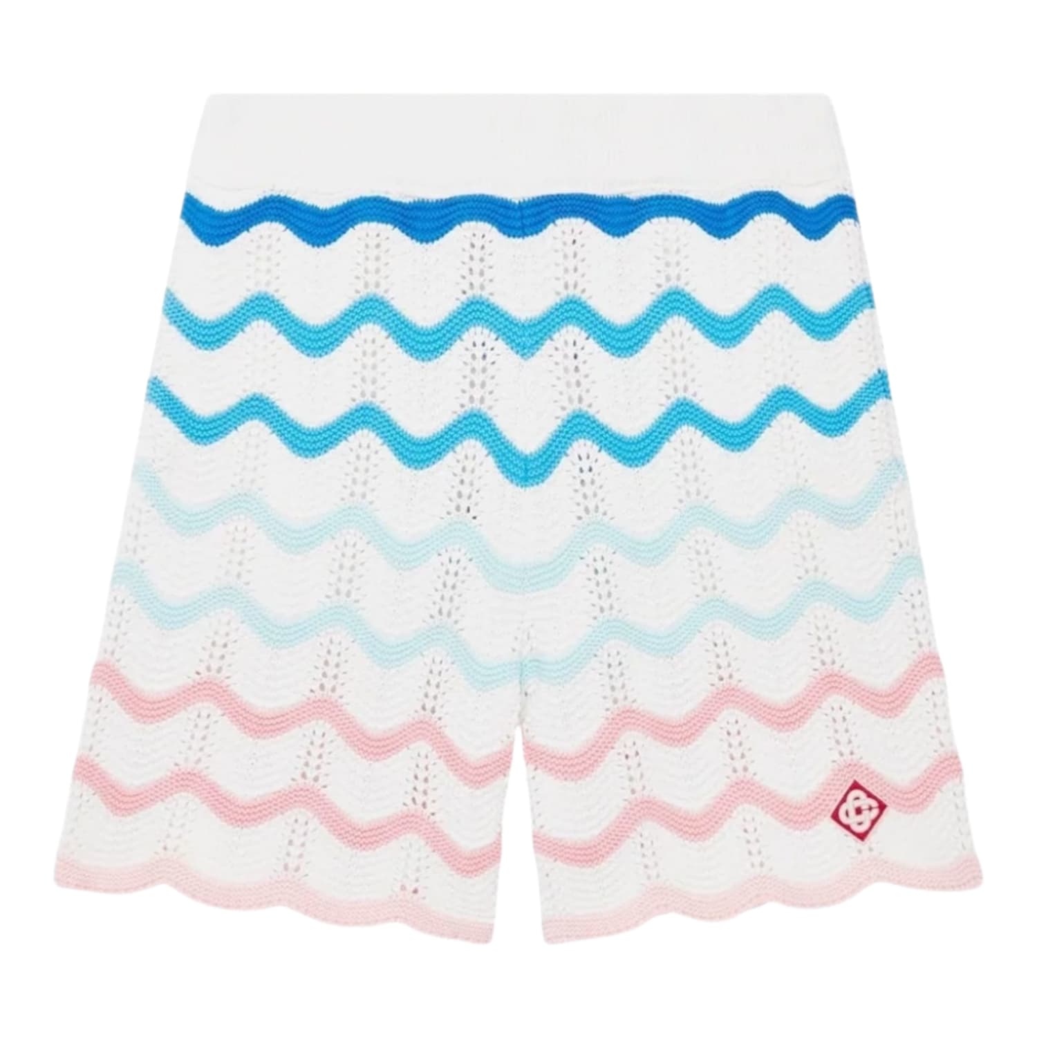 Casablanca Knit Gradient Pink Wave Texture Shorts