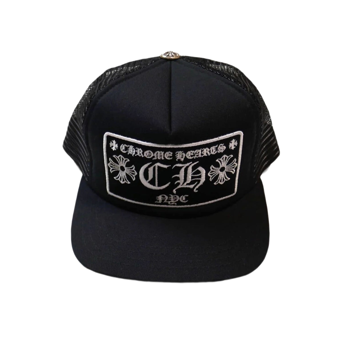 Chrome Hearts CH New York City Trucker Hat Black/Black