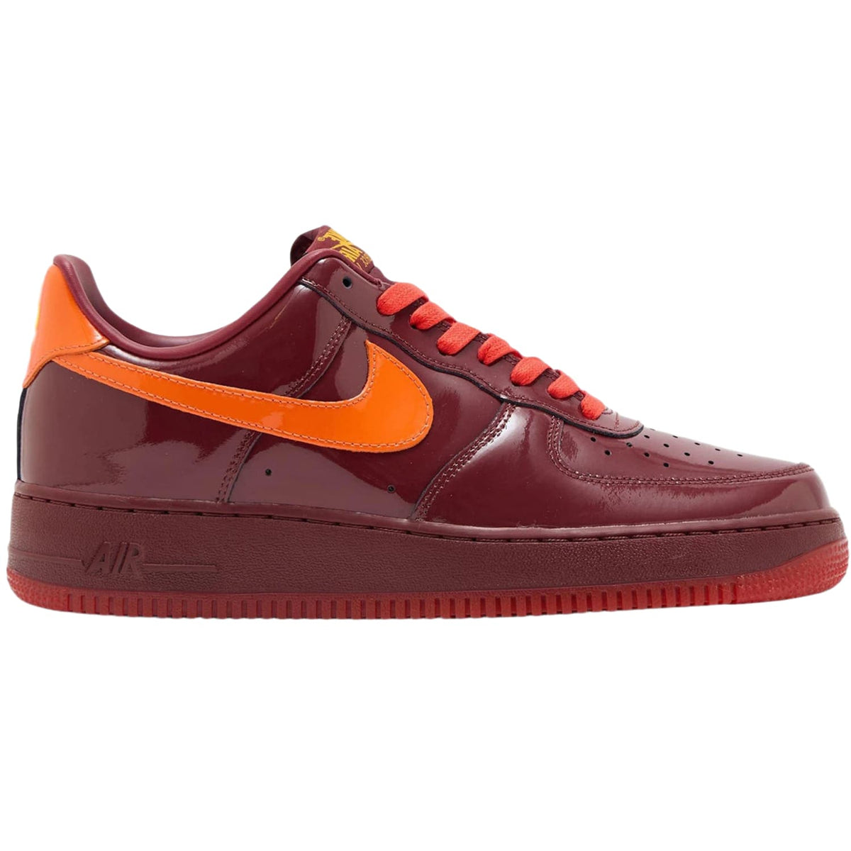 Nike Air Force 1 Low Patent Leather Dark Team Red Safety Orange