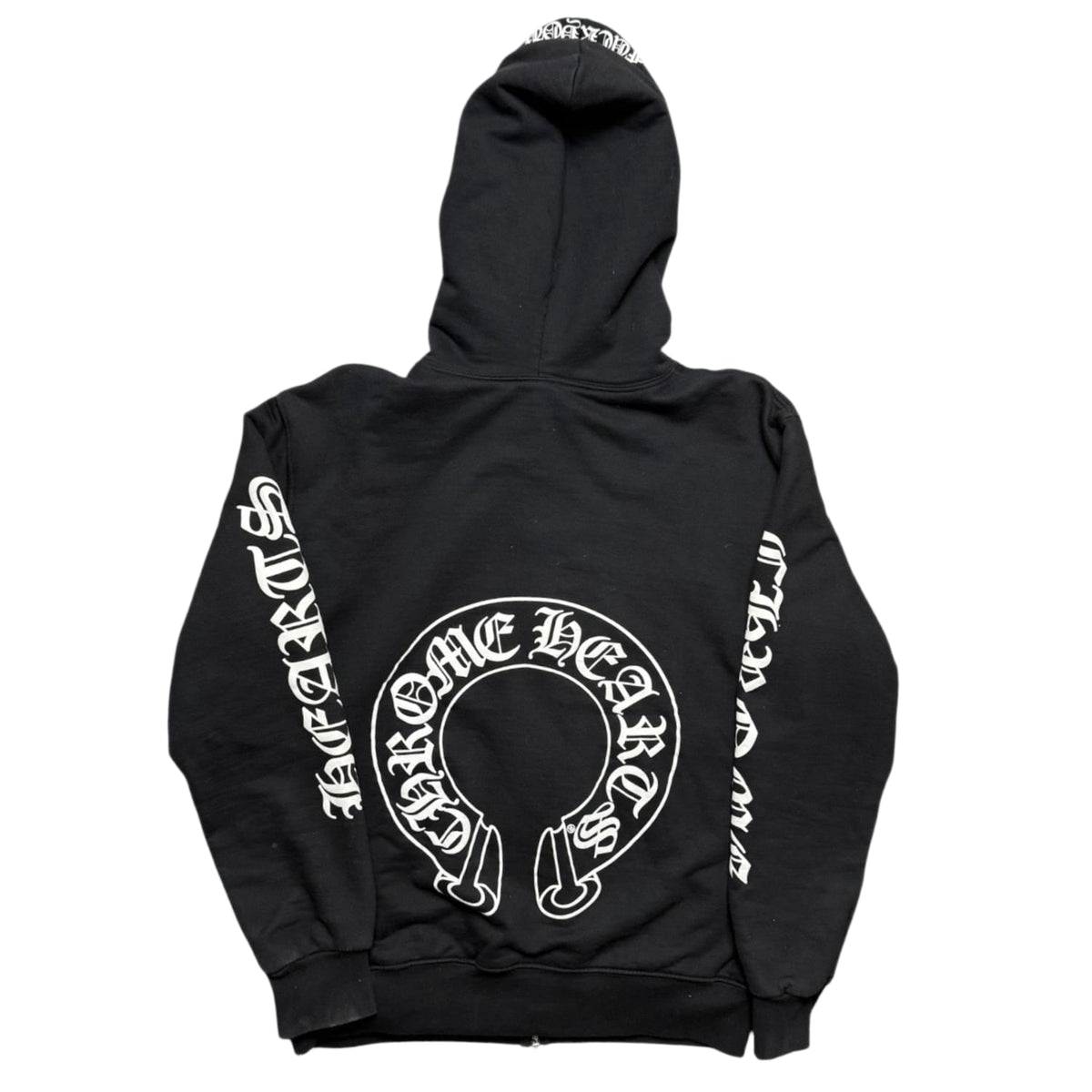 Chrome Hearts Fuck You Horseshoe Thermal Zip Up Hoodie Black